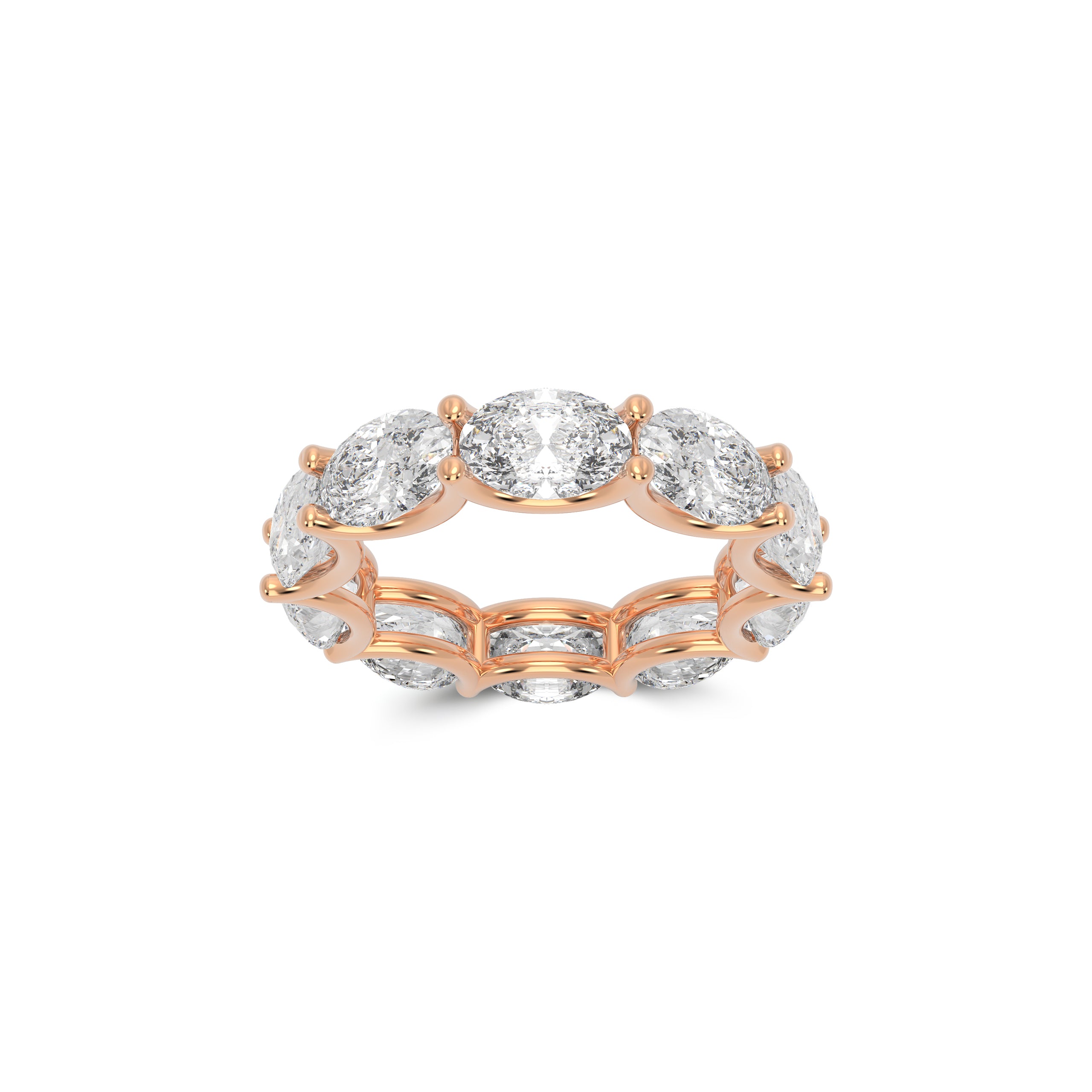 Bague en diamant blanc ovale