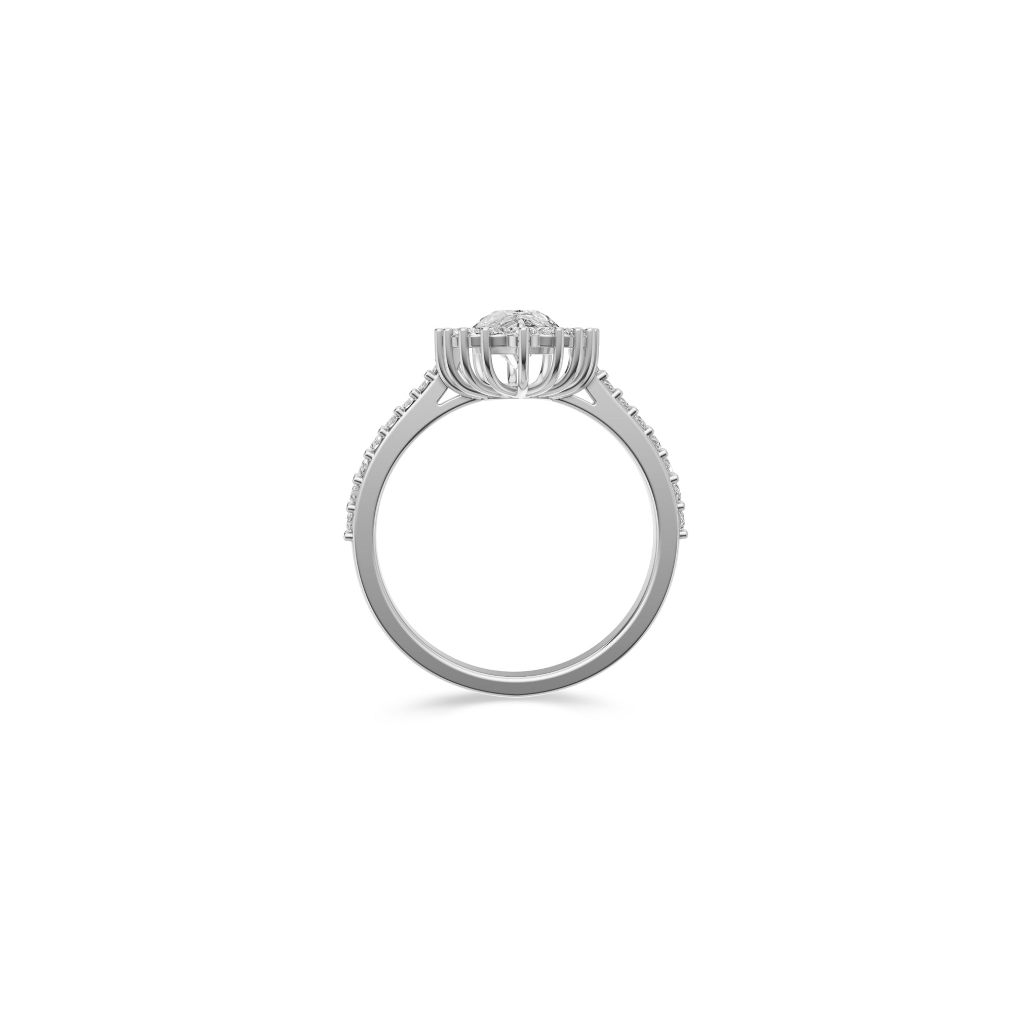 Bague de fiançailles en diamant en forme de poire Icon