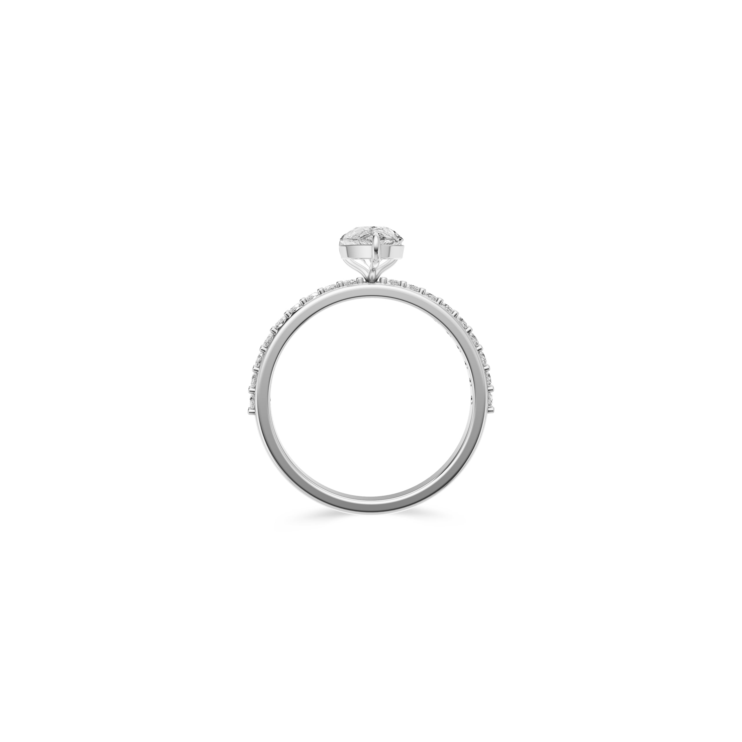 Lumière Verlobungsring mit birnenförmigem Diamanten