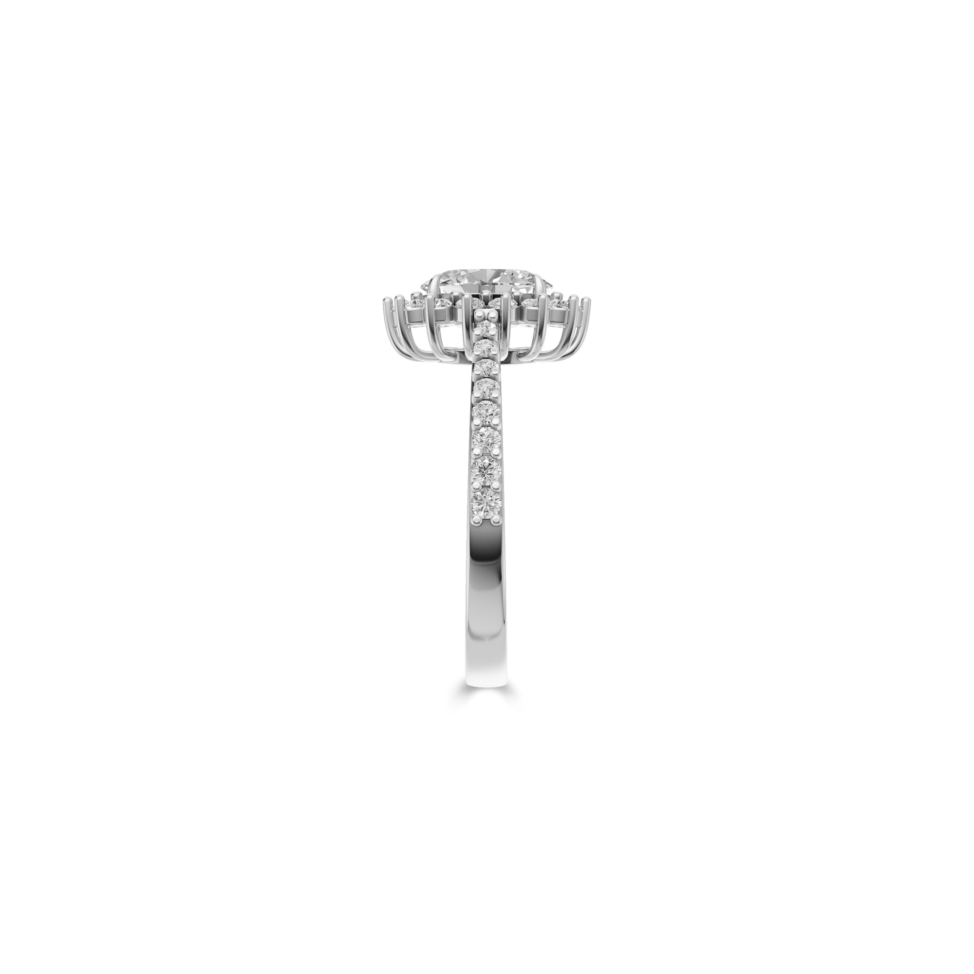 Bague de fiançailles en diamant ovale Icon