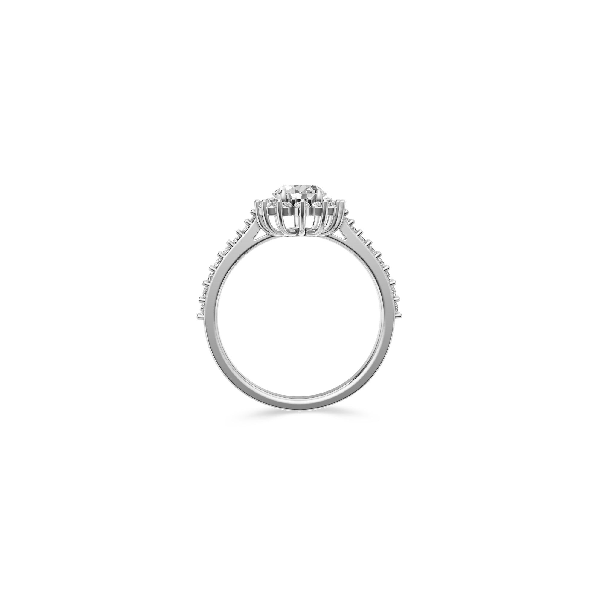 Bague de fiançailles en diamant ovale Icon