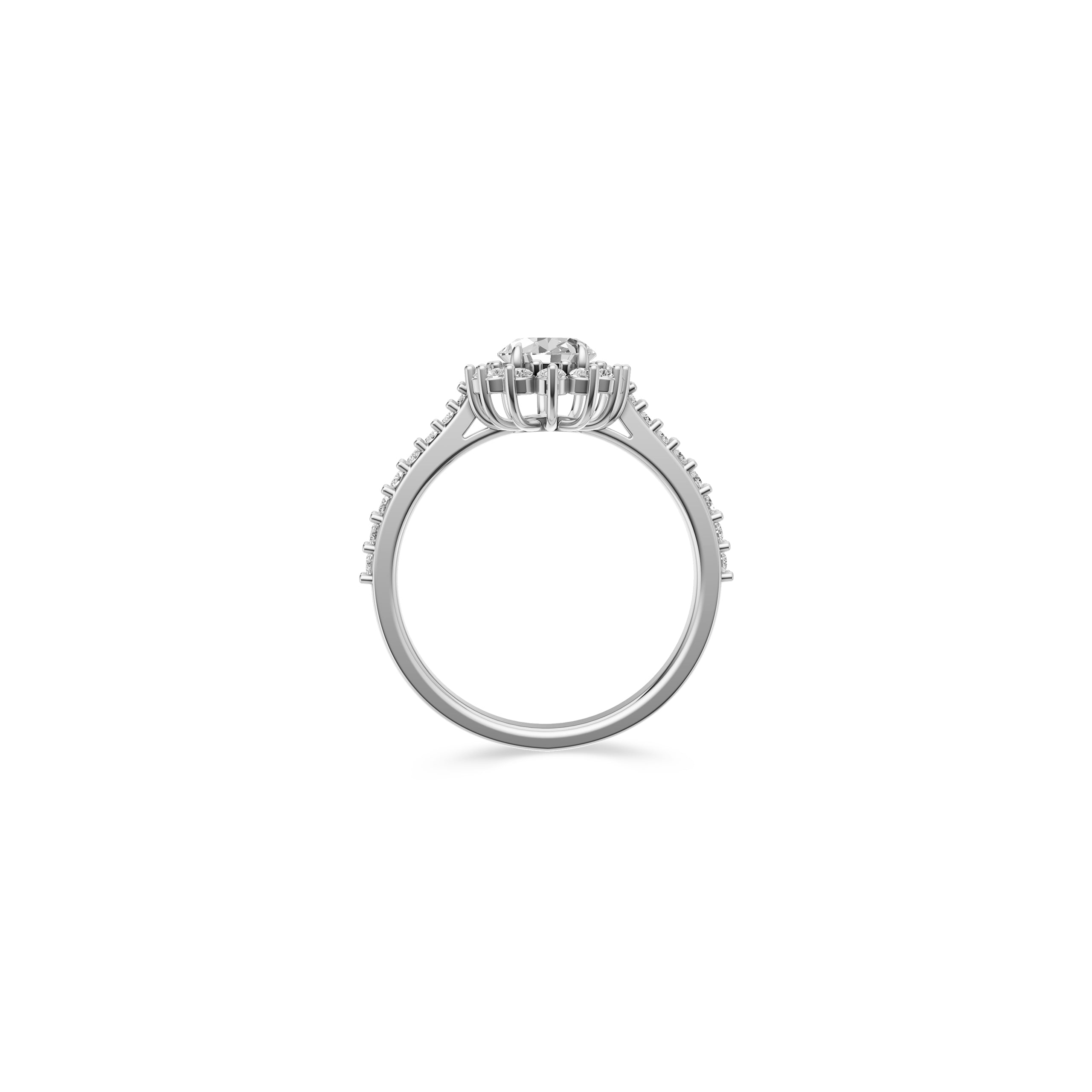 Bague de fiançailles en diamant ovale Icon