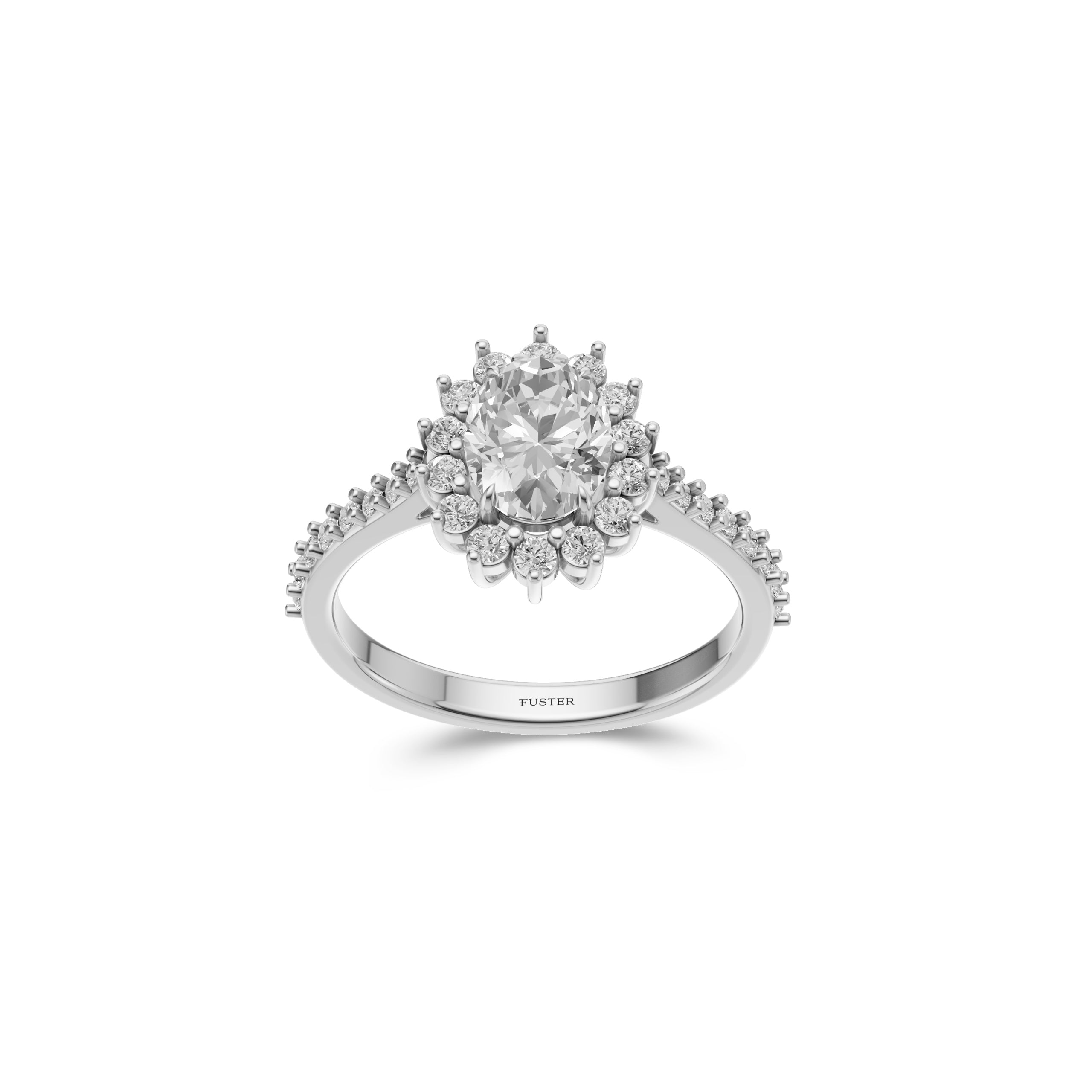 Bague de fiançailles en diamant ovale Icon