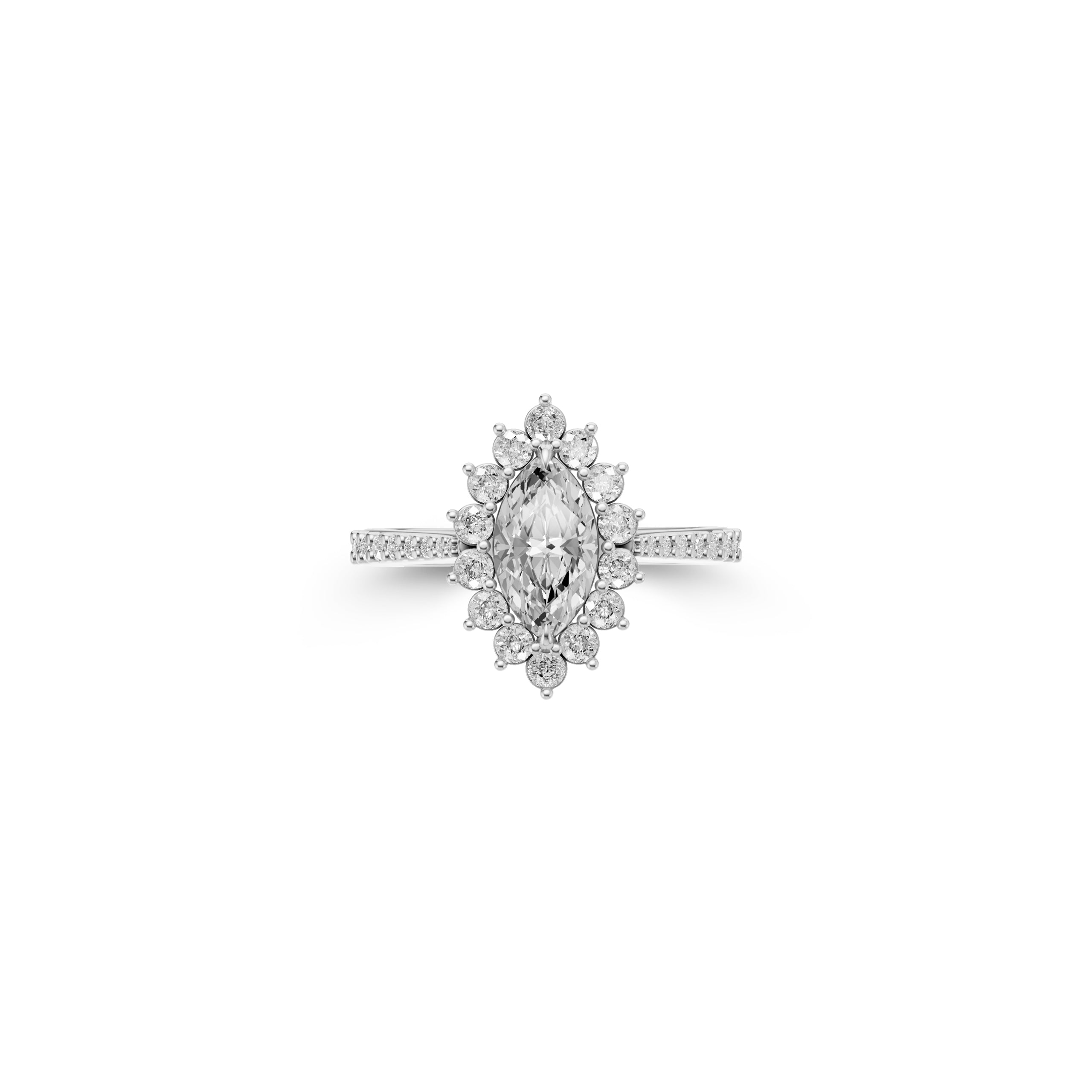 Bague de fiançailles en diamant de forme marquise Icon