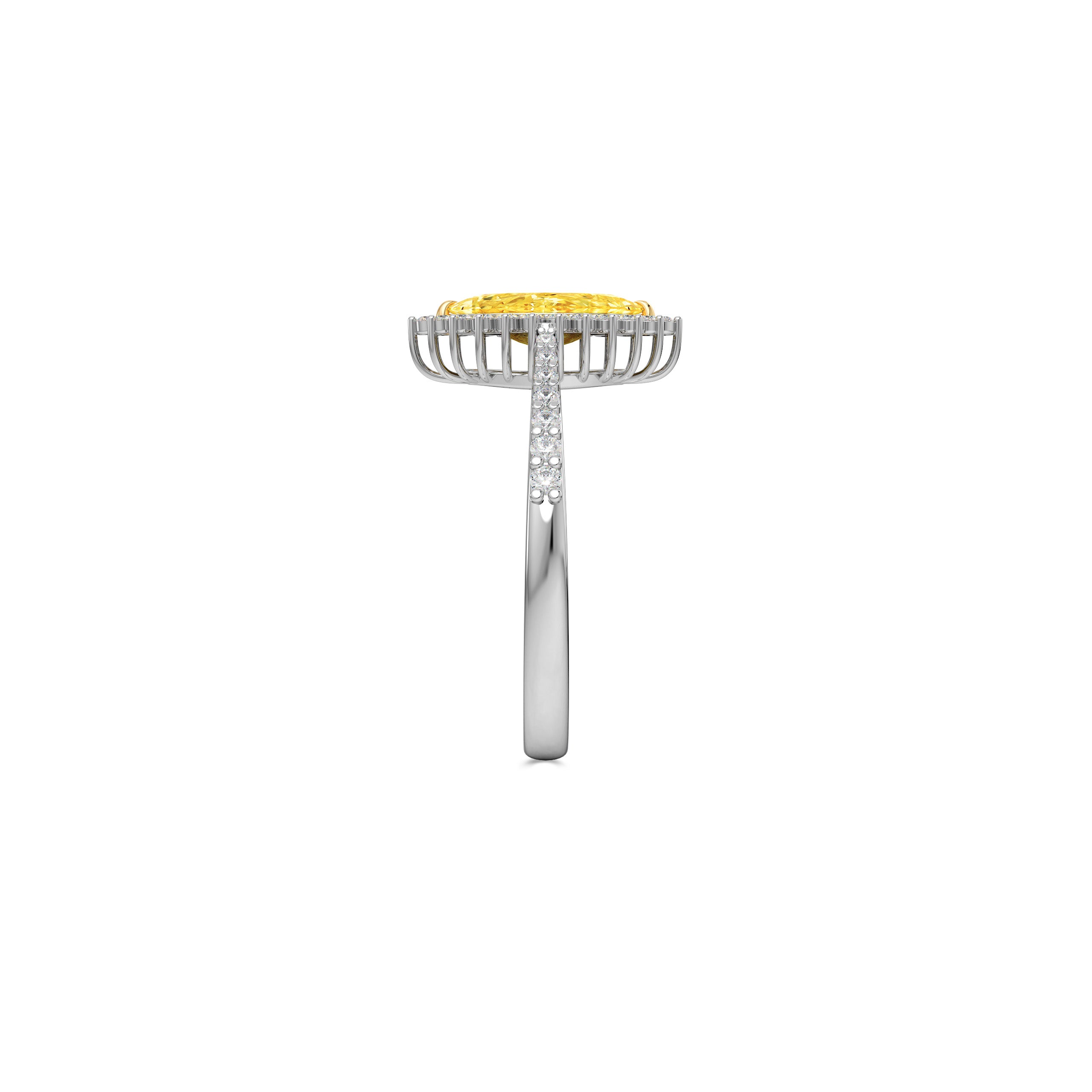 Bague de fiançailles Icon Marquise en diamant jaune