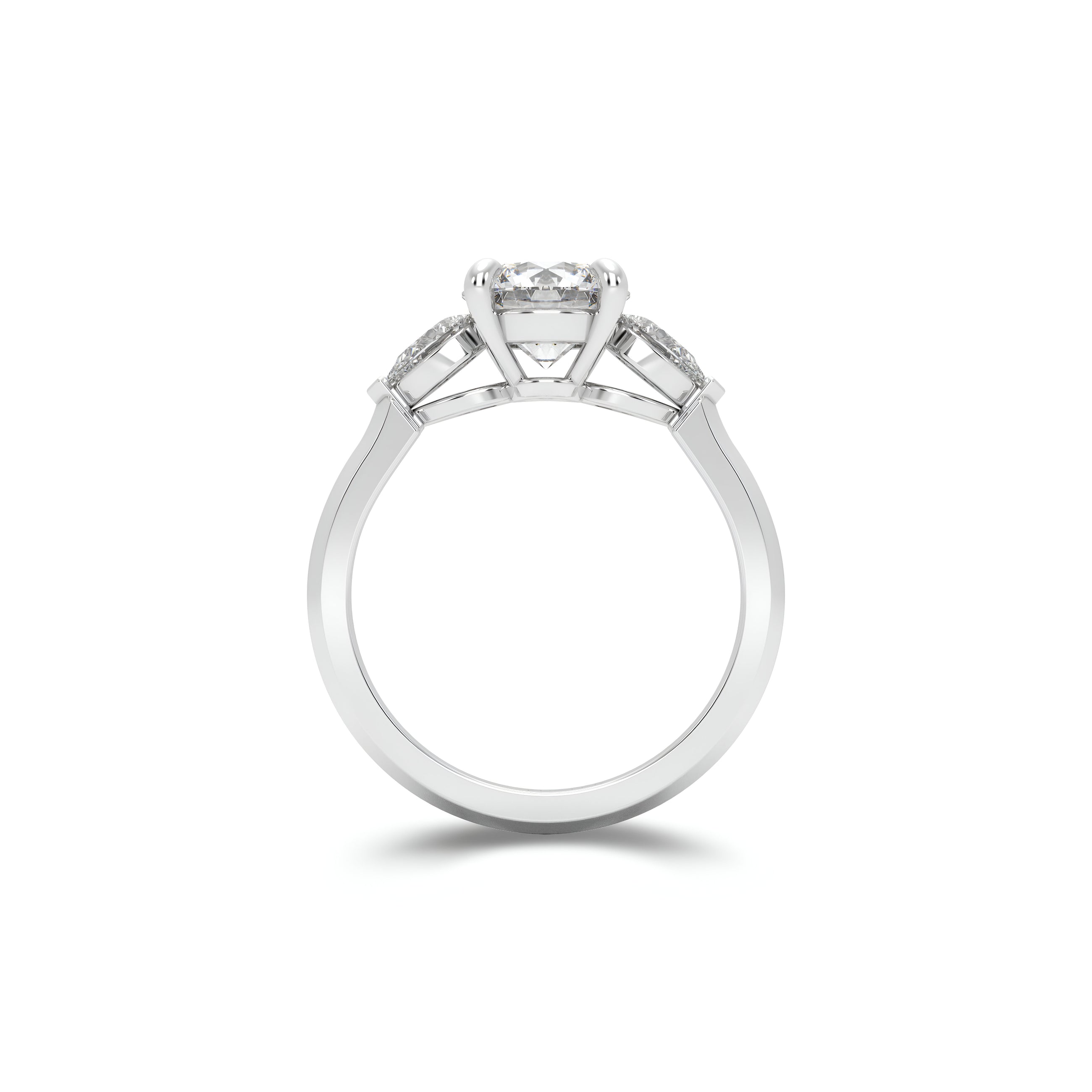Bague de fiançailles en diamant rond Promise