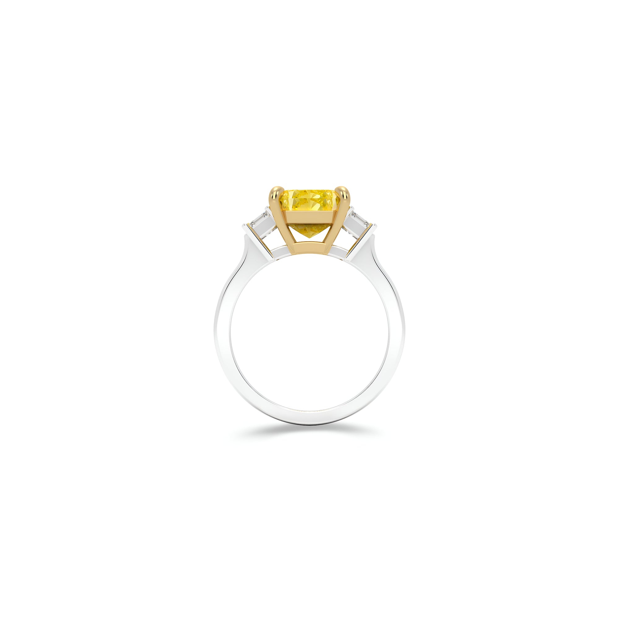 Bague de fiançailles Promise en émeraude taille carrée et diamant