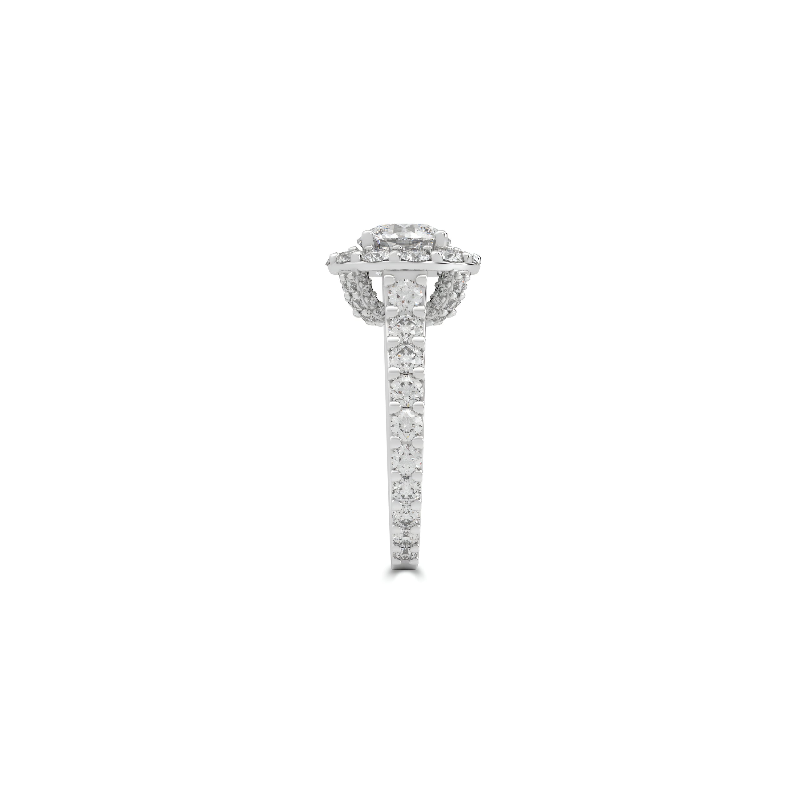 Bague de fiançailles en diamant rond Icon