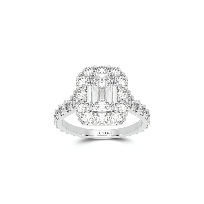 Icon Verlobungsring mit Diamant im Smaragdschliff