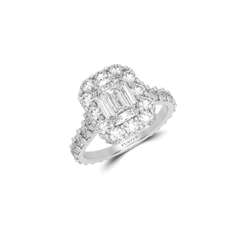 Icon Verlobungsring mit Diamant im Smaragdschliff