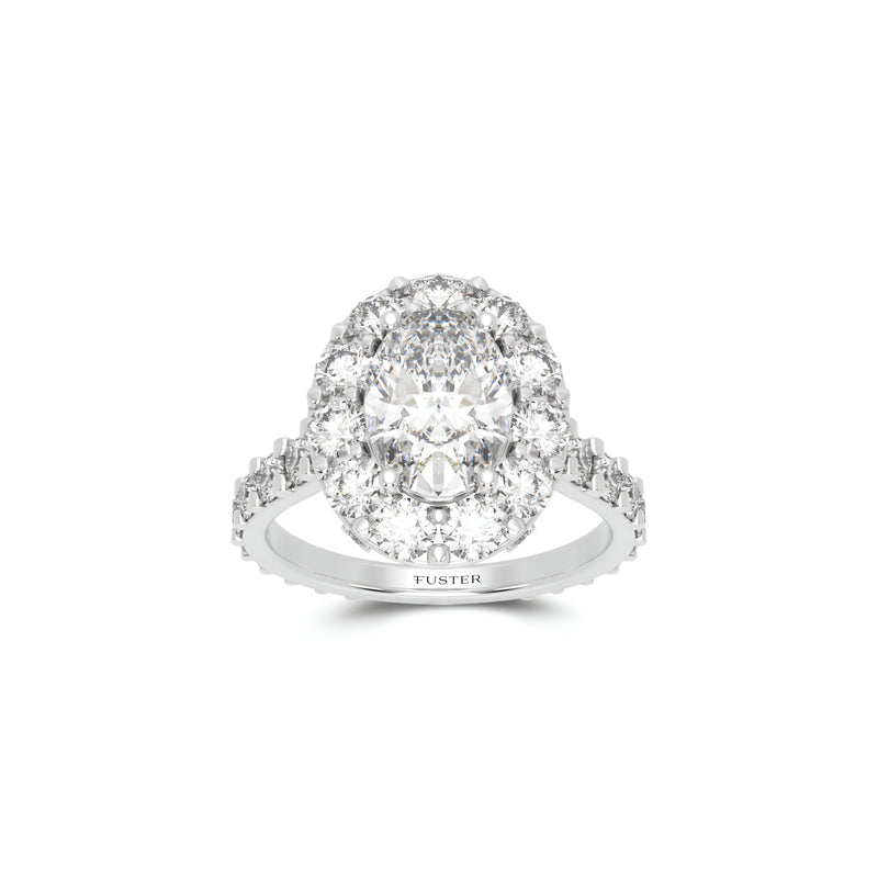Ovaler Diamant-Verlobungsring Icon