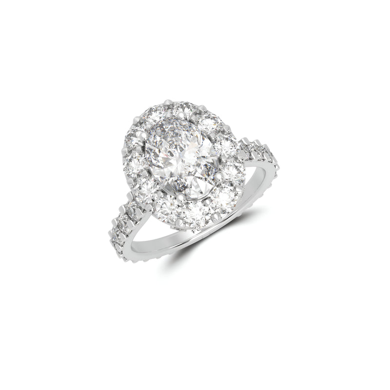 Ovaler Diamant-Verlobungsring Icon