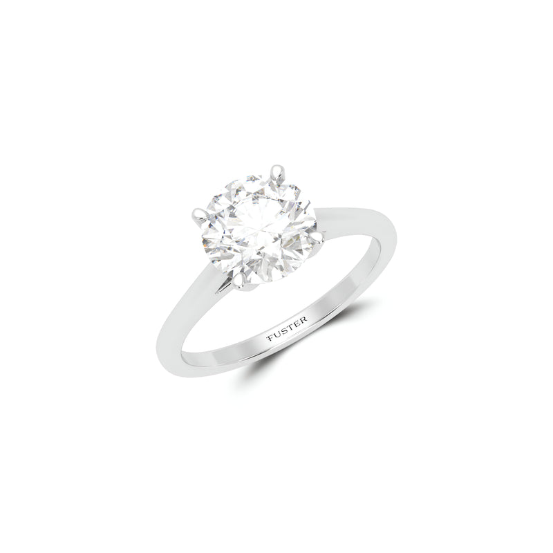 Bague de fiançailles Paragon en diamant rond de 3,02 carats