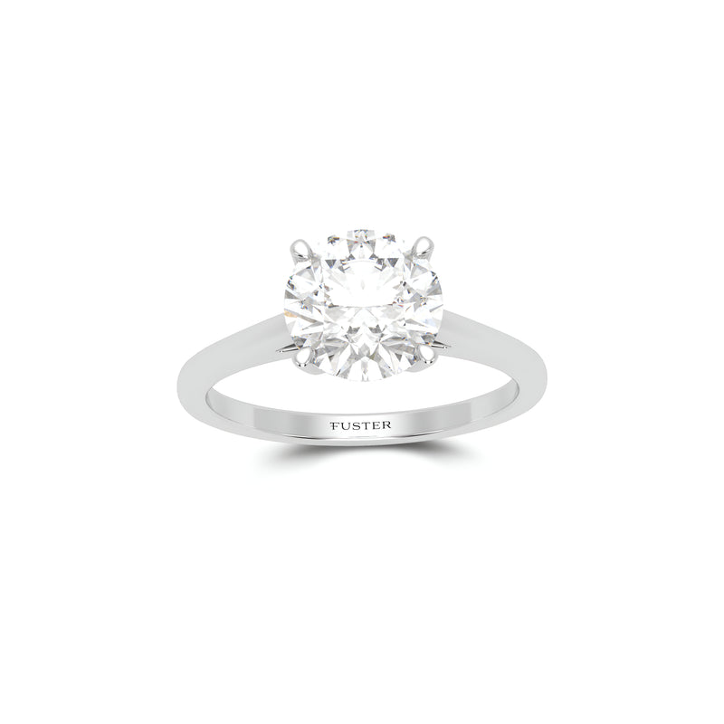Bague de fiançailles Paragon en diamant rond de 3,02 carats