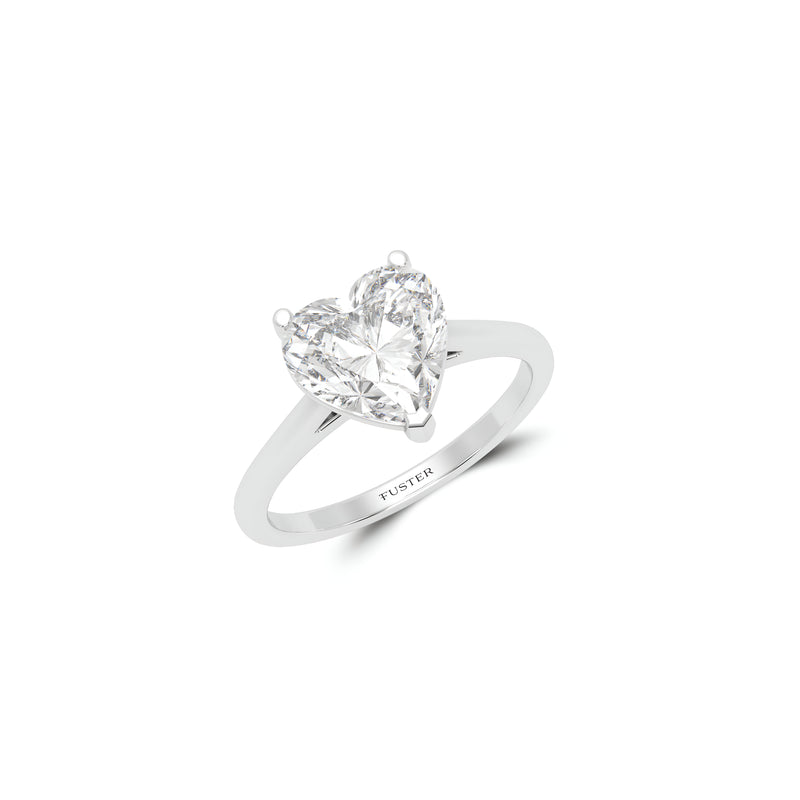 Bague de fiançailles Paragon en diamant en forme de cœur de 3,0 carats
