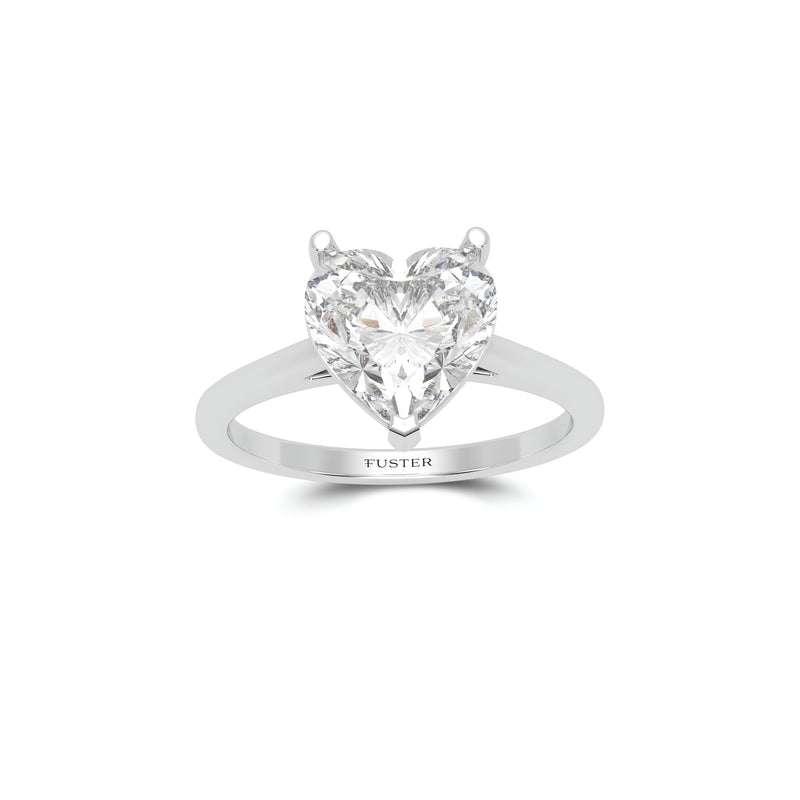 Bague de fiançailles Paragon en diamant en forme de cœur de 3,0 carats