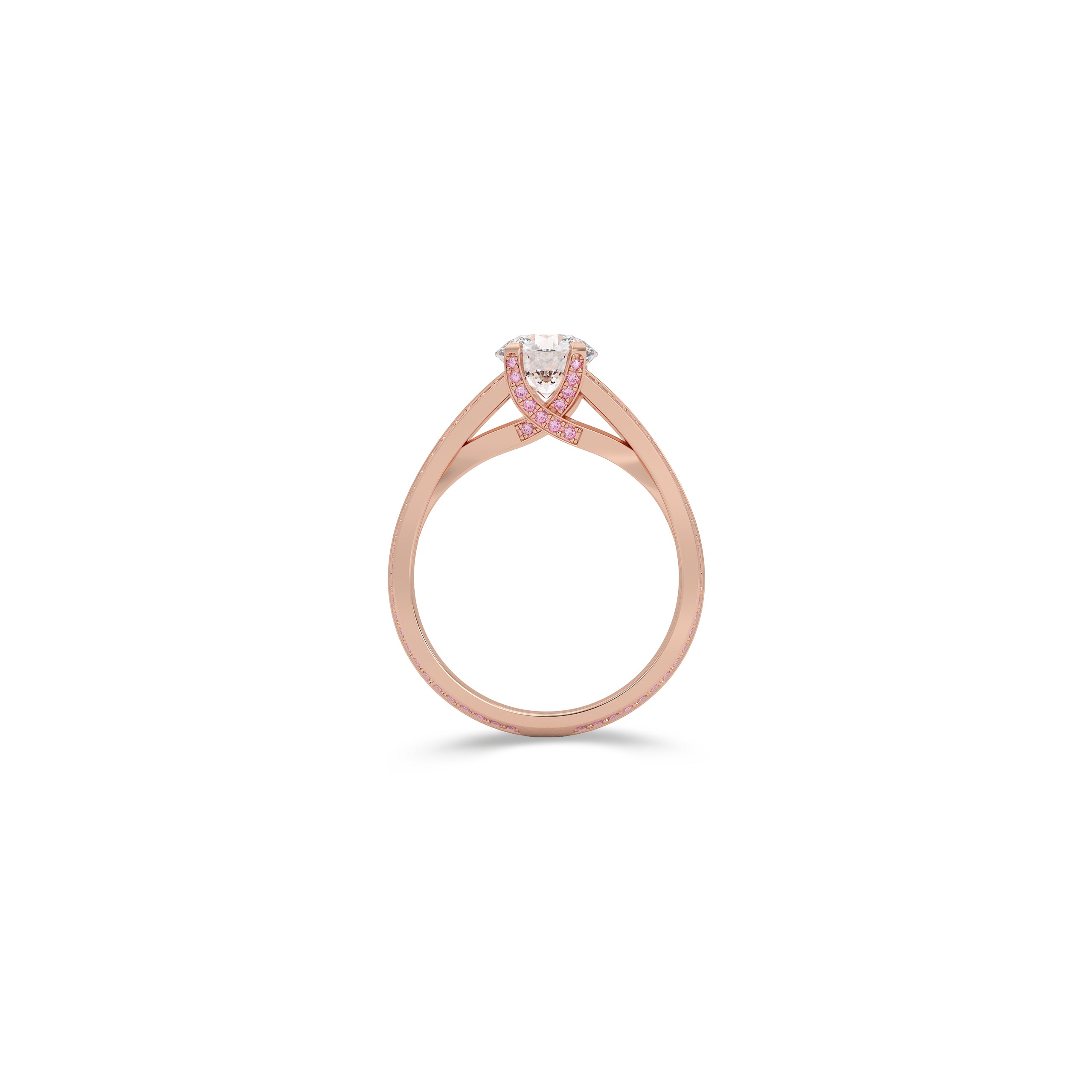Bague de fiançailles en diamant rond Legacy