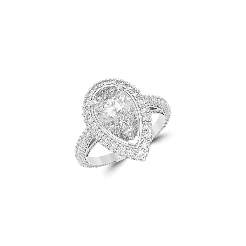 Bague de fiançailles en diamant en forme de poire Constellation