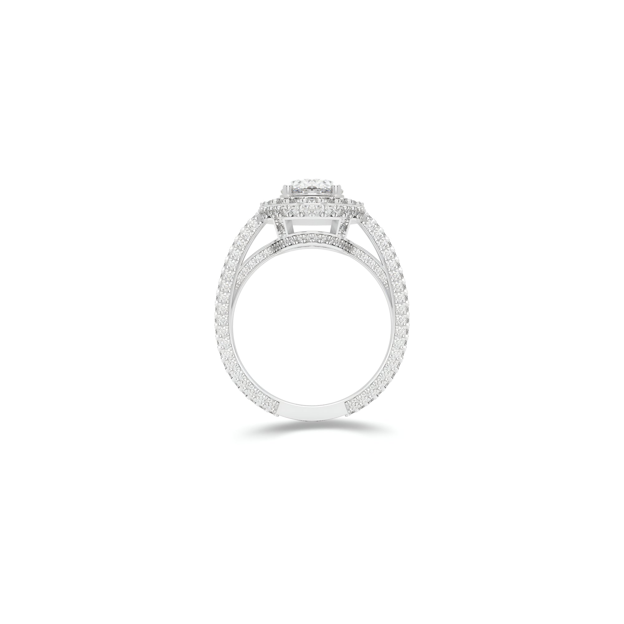 Bague de fiançailles Constellation avec diamant ovale
