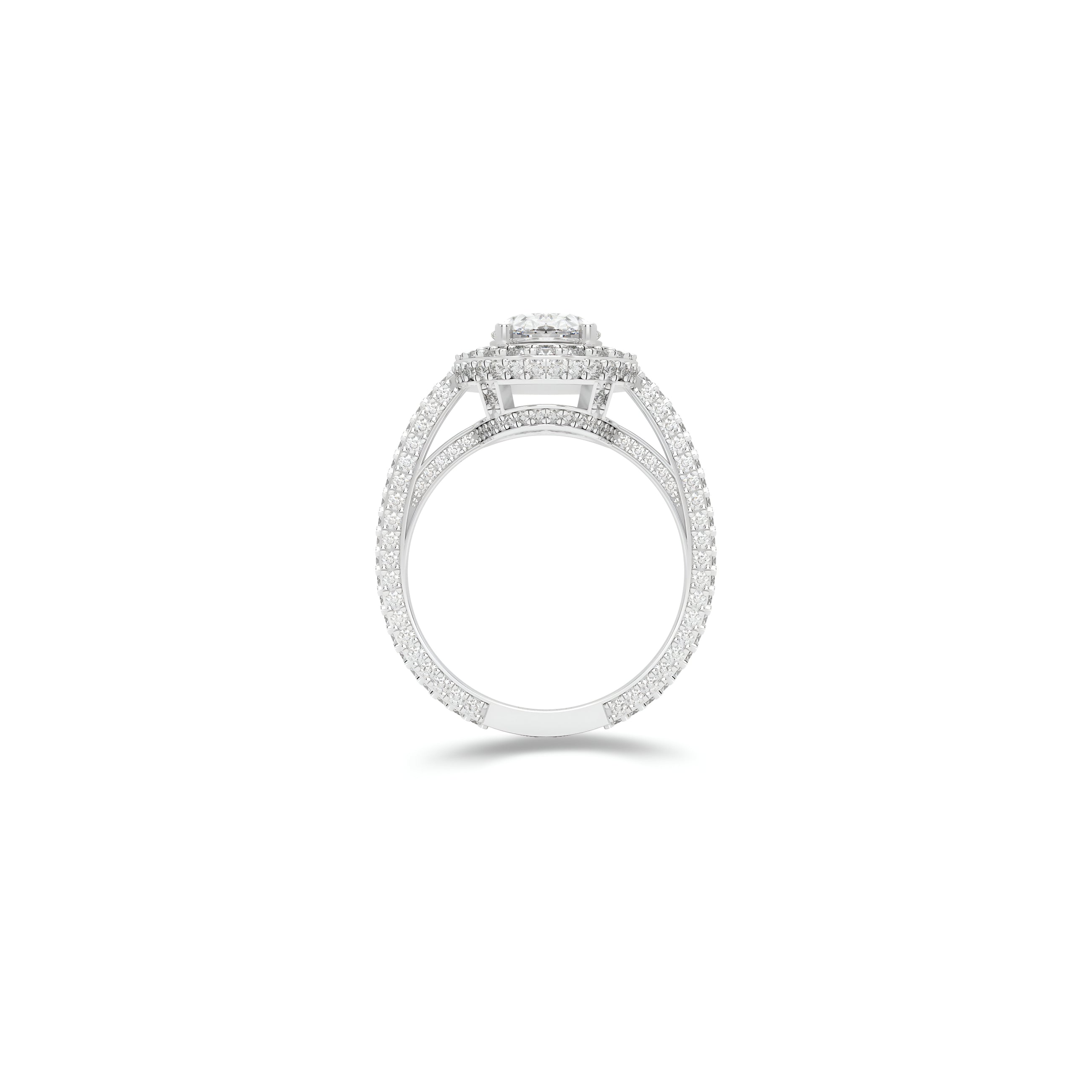 Bague de fiançailles Constellation avec diamant ovale