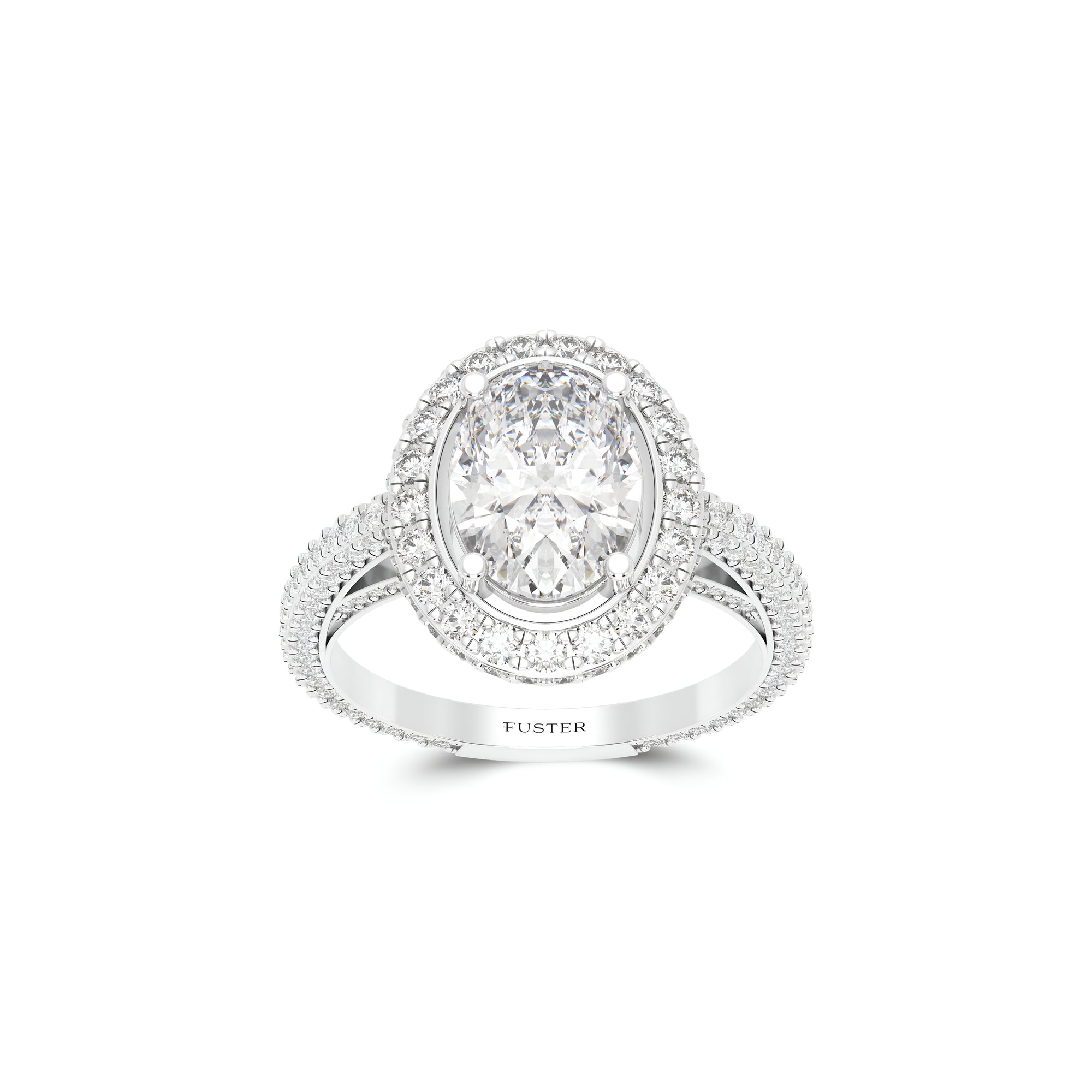 Bague de fiançailles Constellation avec diamant ovale