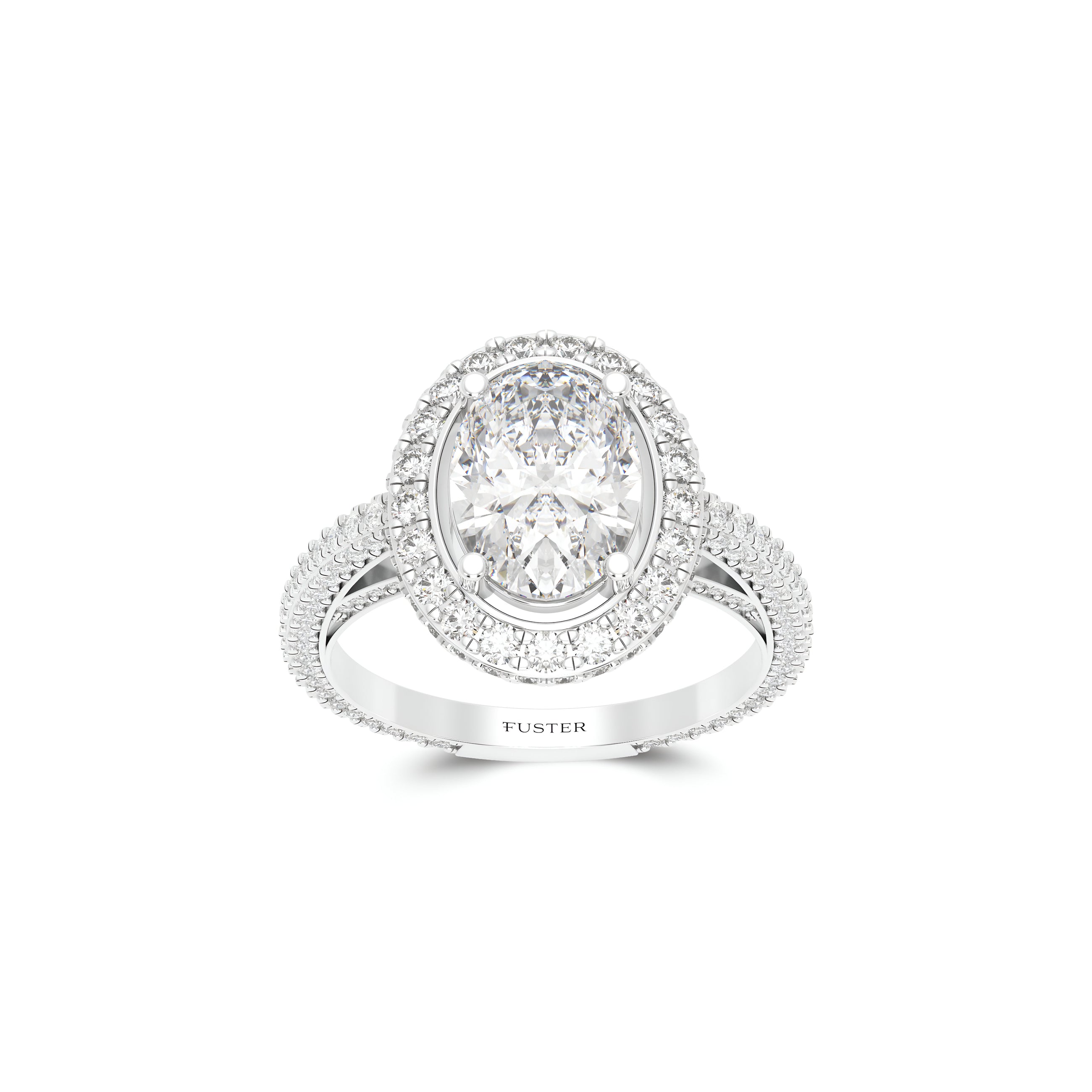 Bague de fiançailles Constellation avec diamant ovale