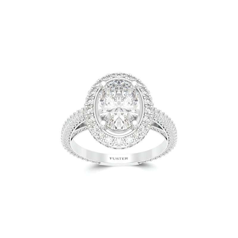 Bague de fiançailles Constellation avec diamant ovale