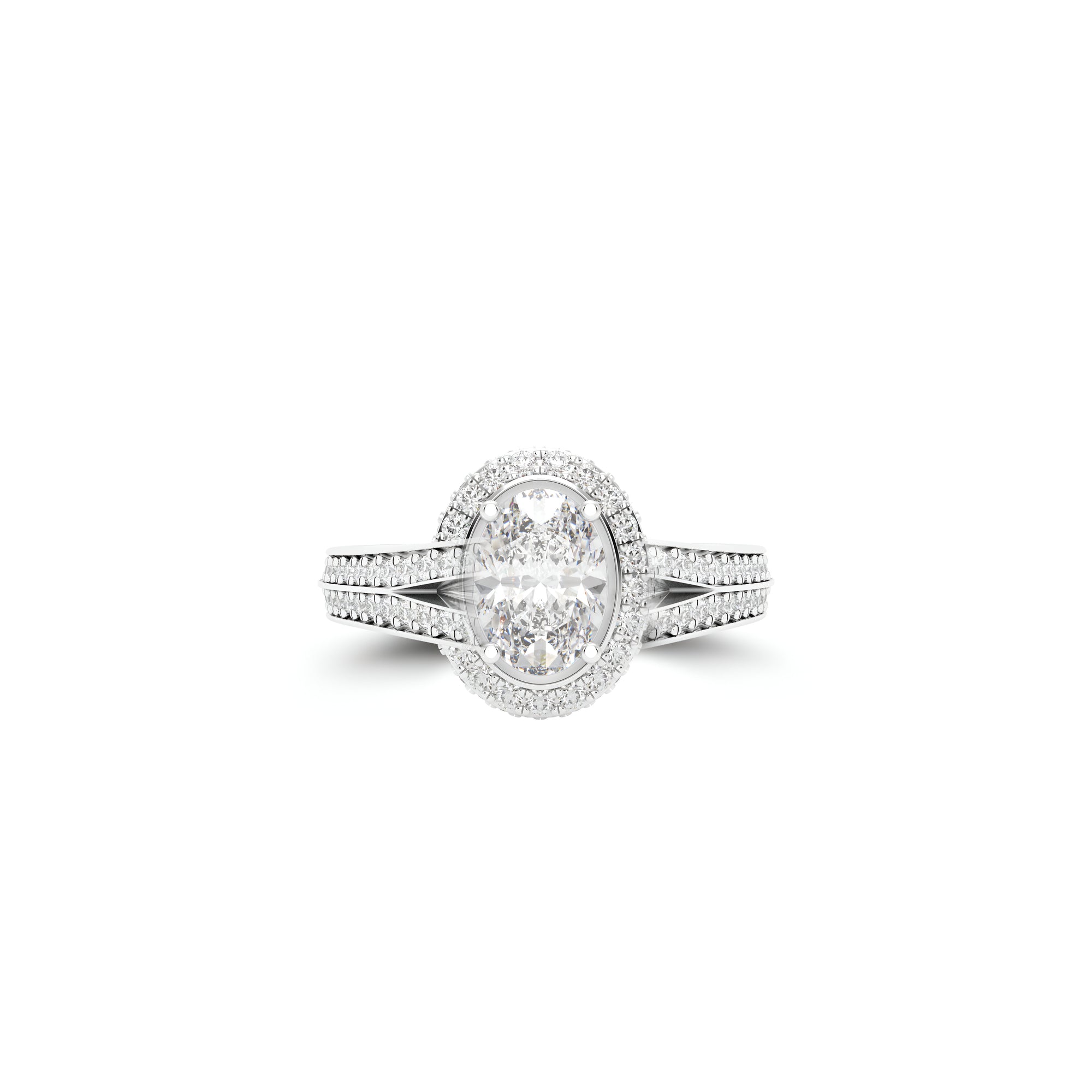 Bague de fiançailles Constellation avec diamant ovale