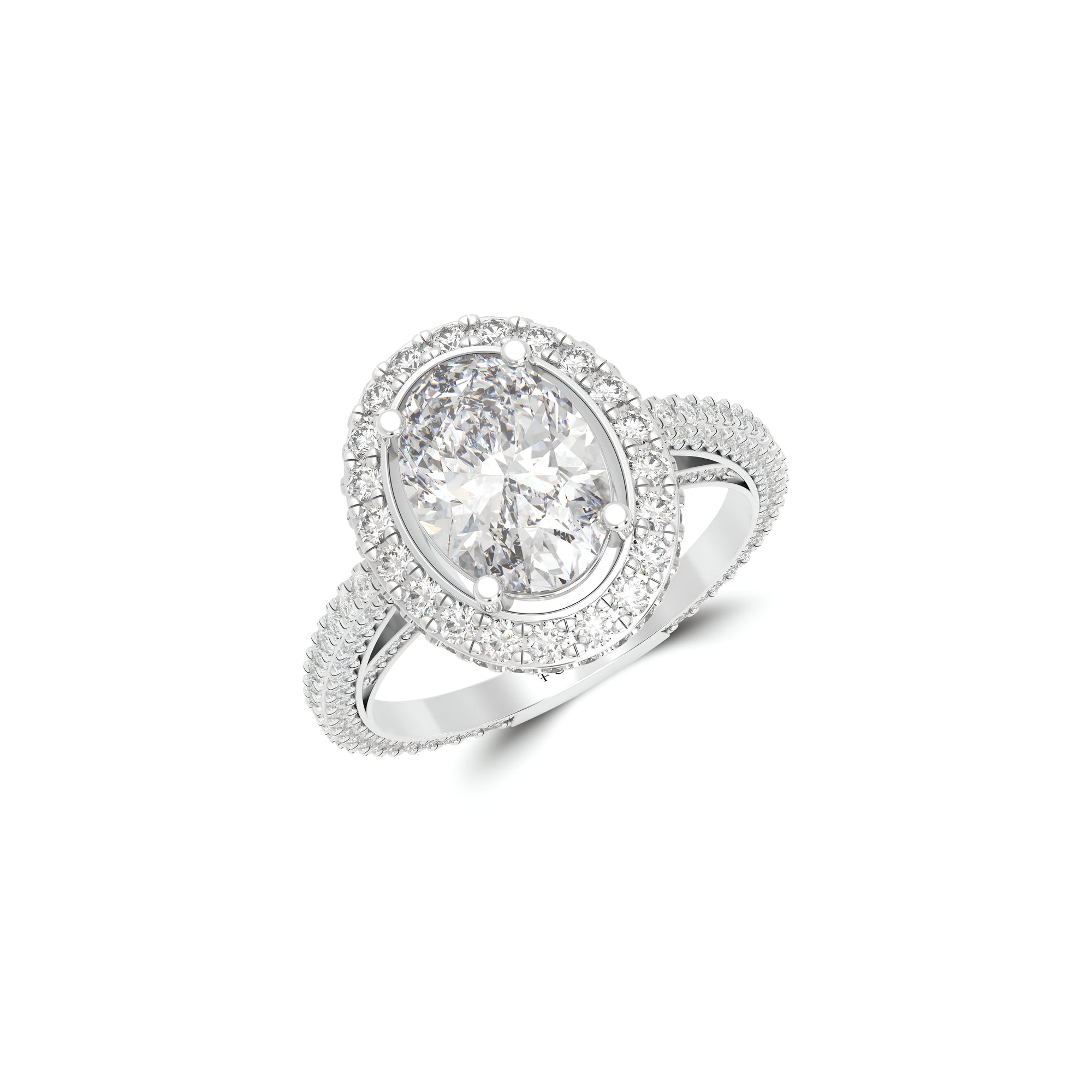 Bague de fiançailles Constellation avec diamant ovale