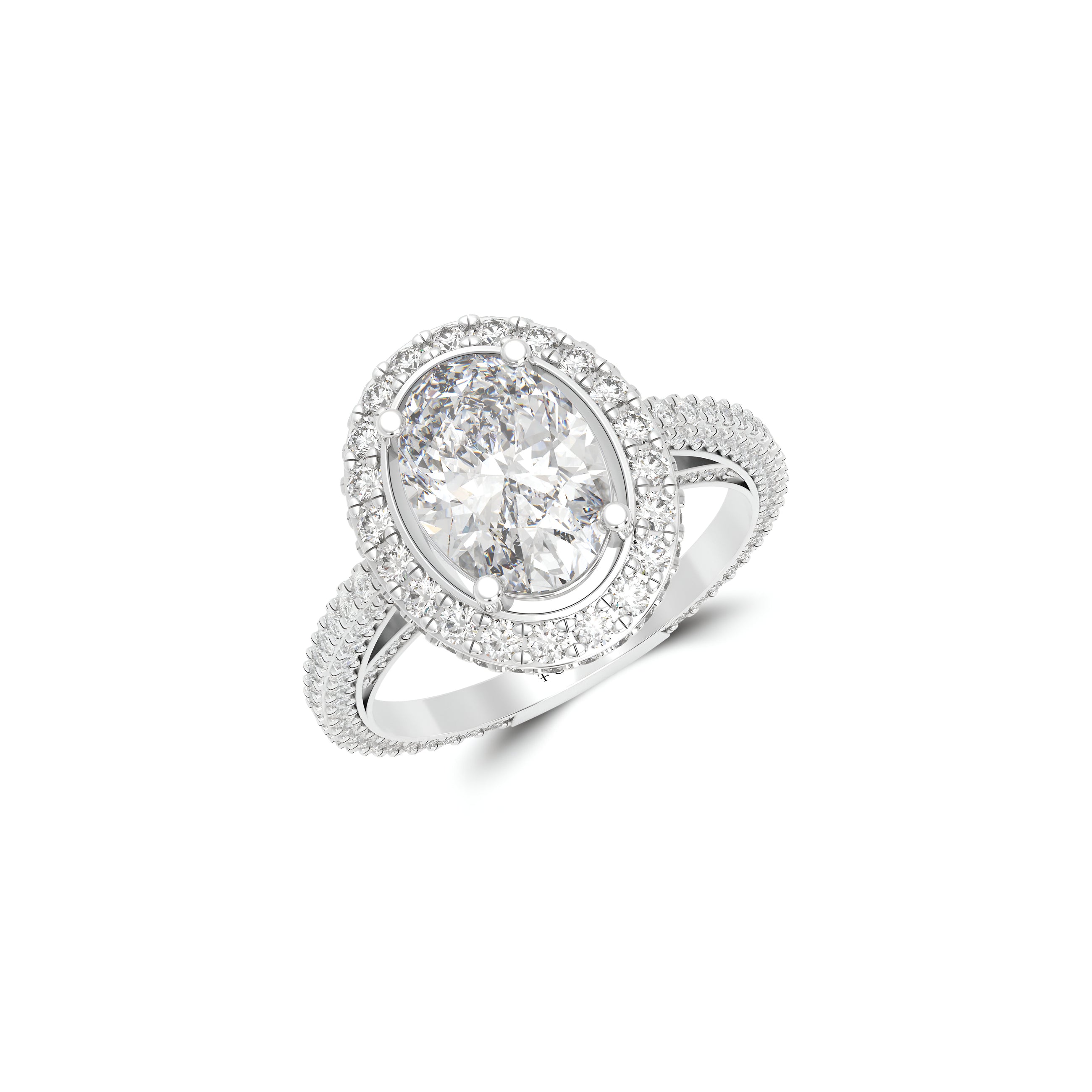 Bague de fiançailles Constellation avec diamant ovale