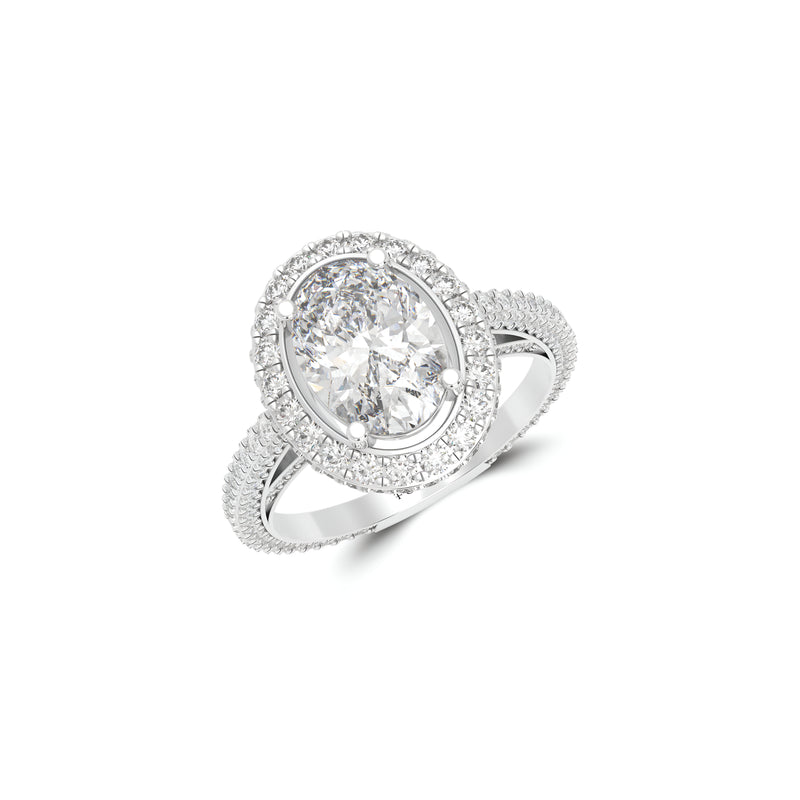 Bague de fiançailles Constellation avec diamant ovale