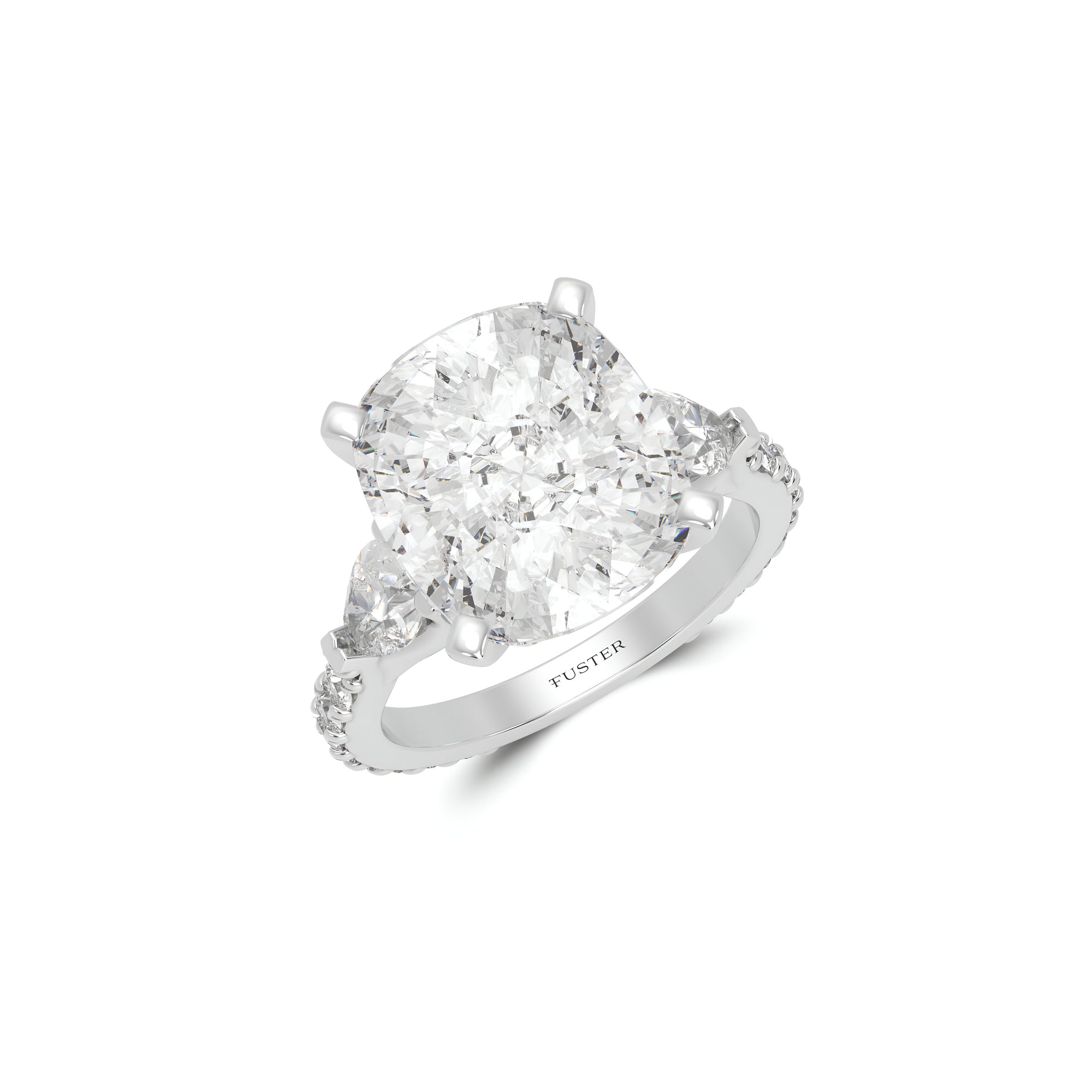 Promise Diamant taille coussin Haute Joaillerie