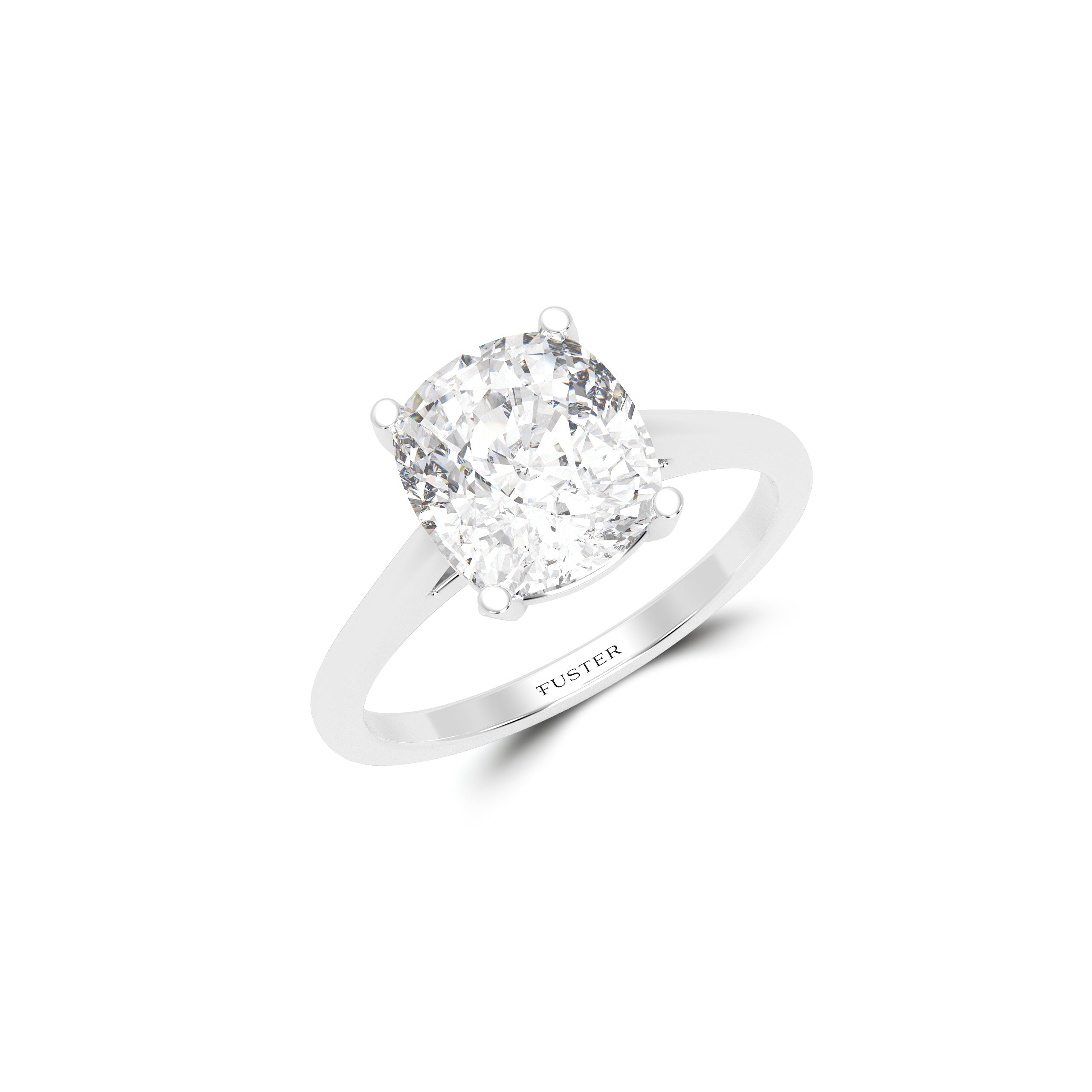 Paragon-Verlobungsring mit Diamanten im Kissenschliff