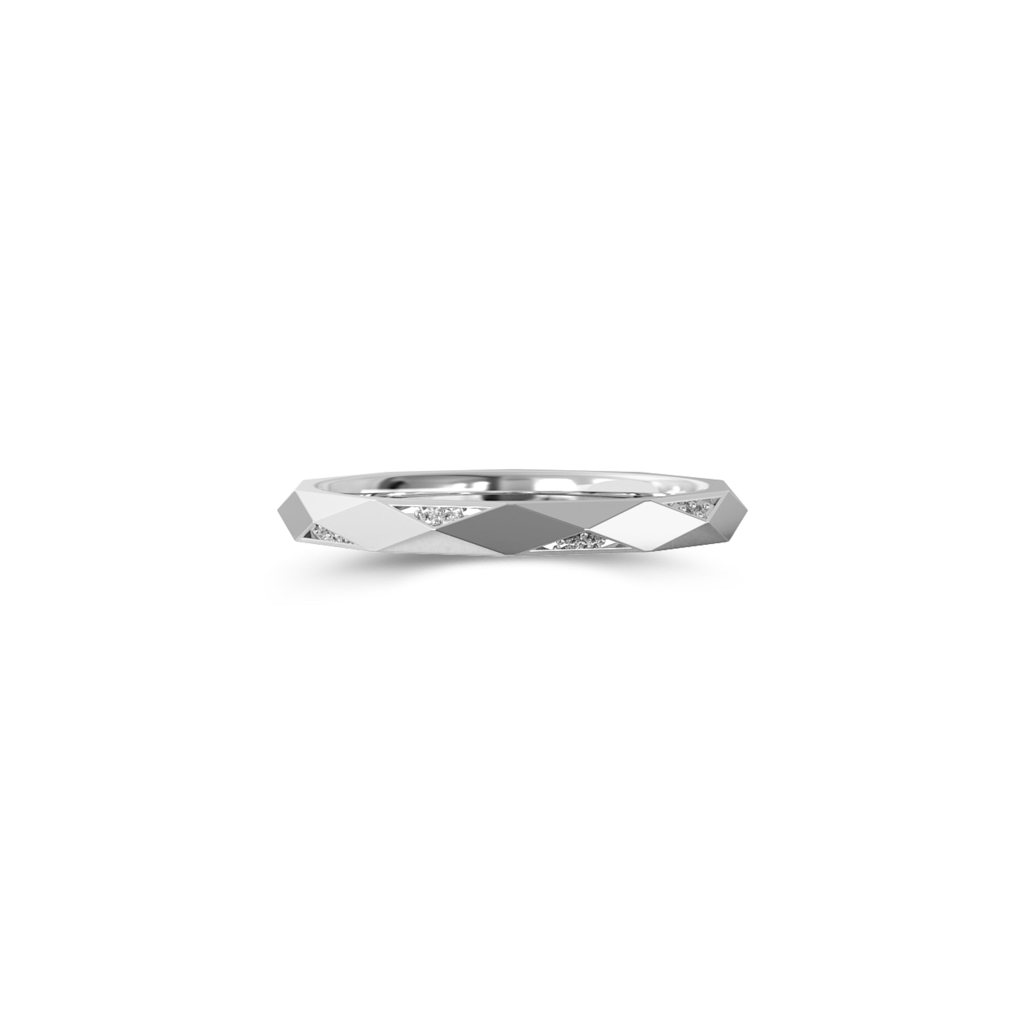 Alliance en diamants à facettes Louise Fuster Signature