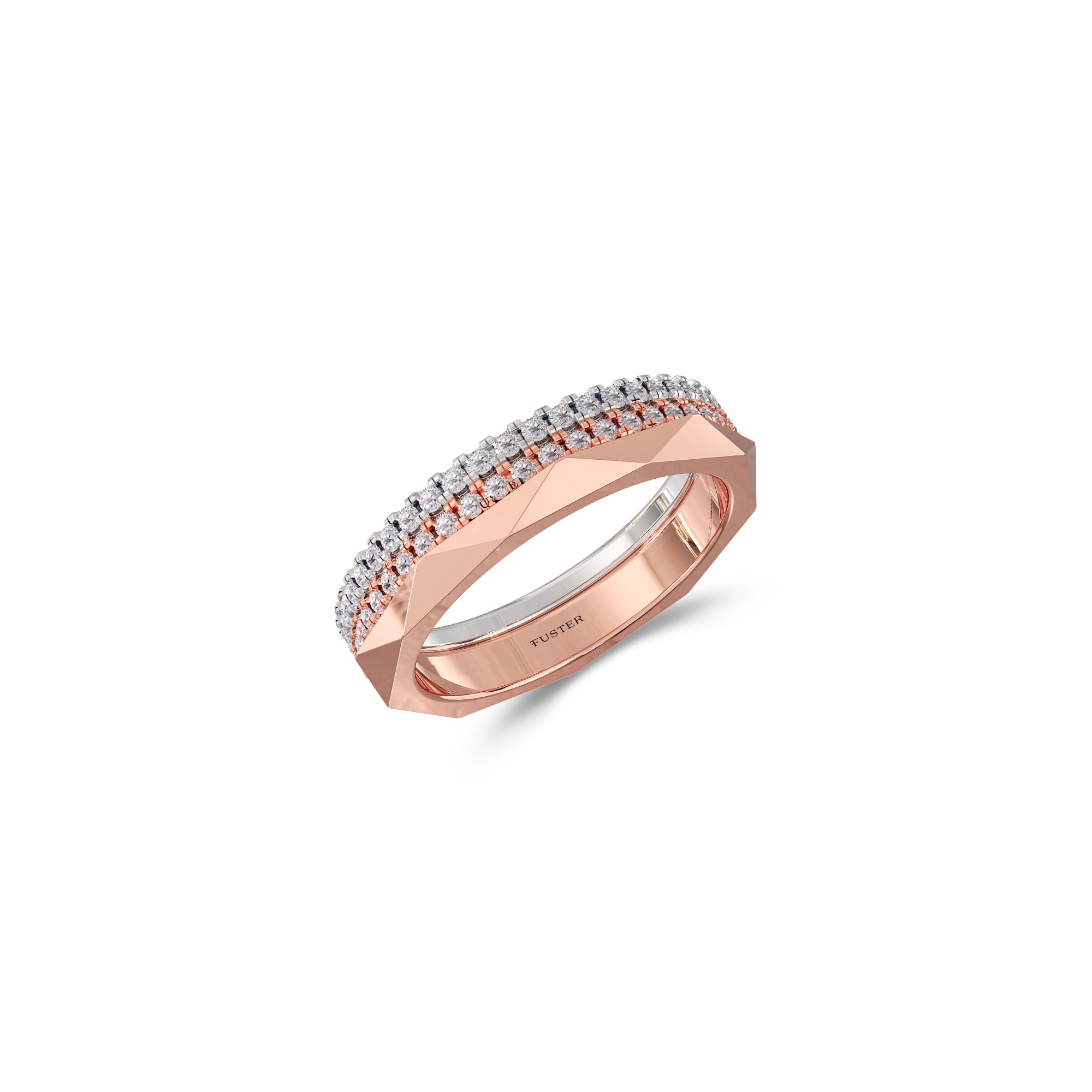 Louise Fuster Signature Dreireihiger mehrreihiger Diamantring