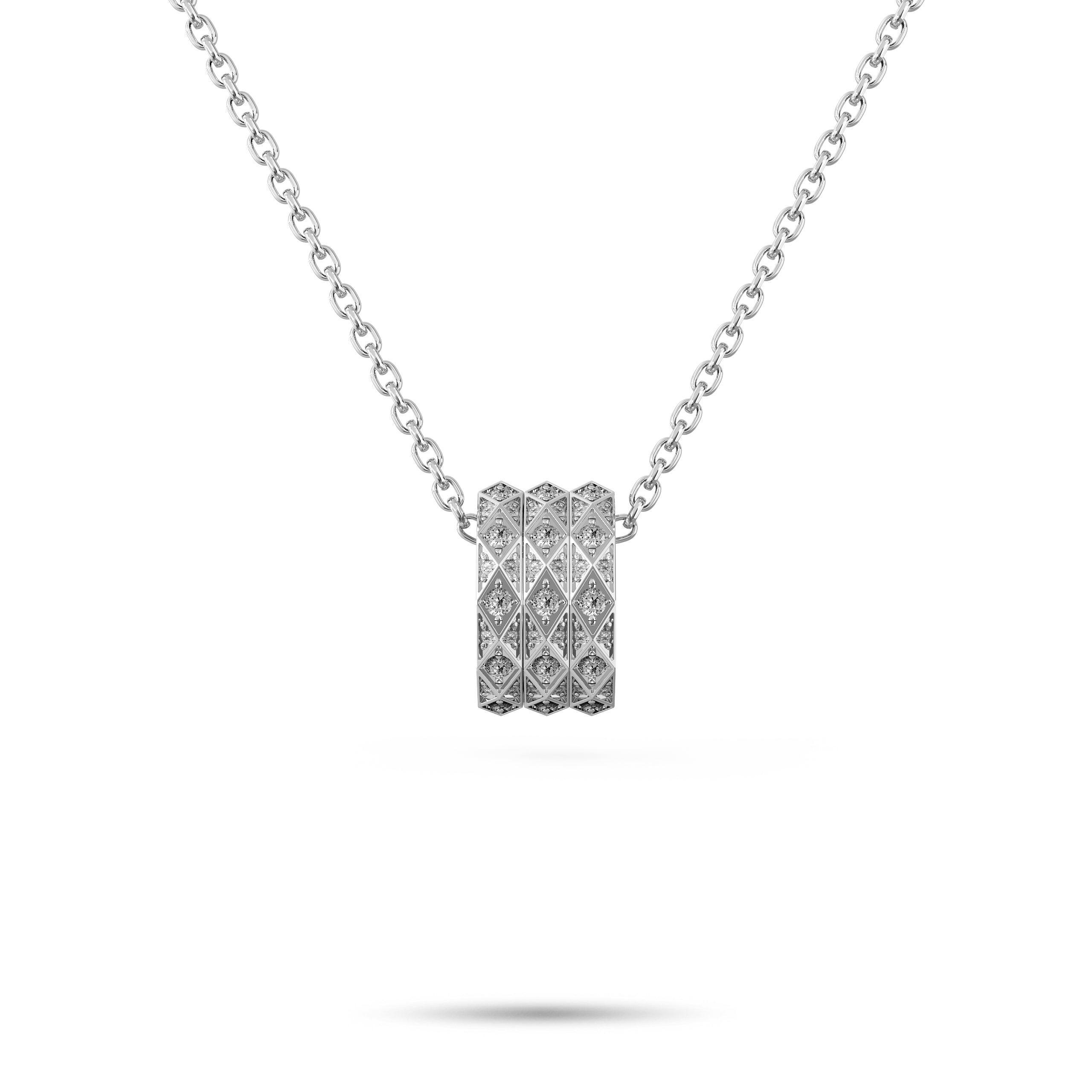 Pendentif diamant pavé signature Louise Fuster