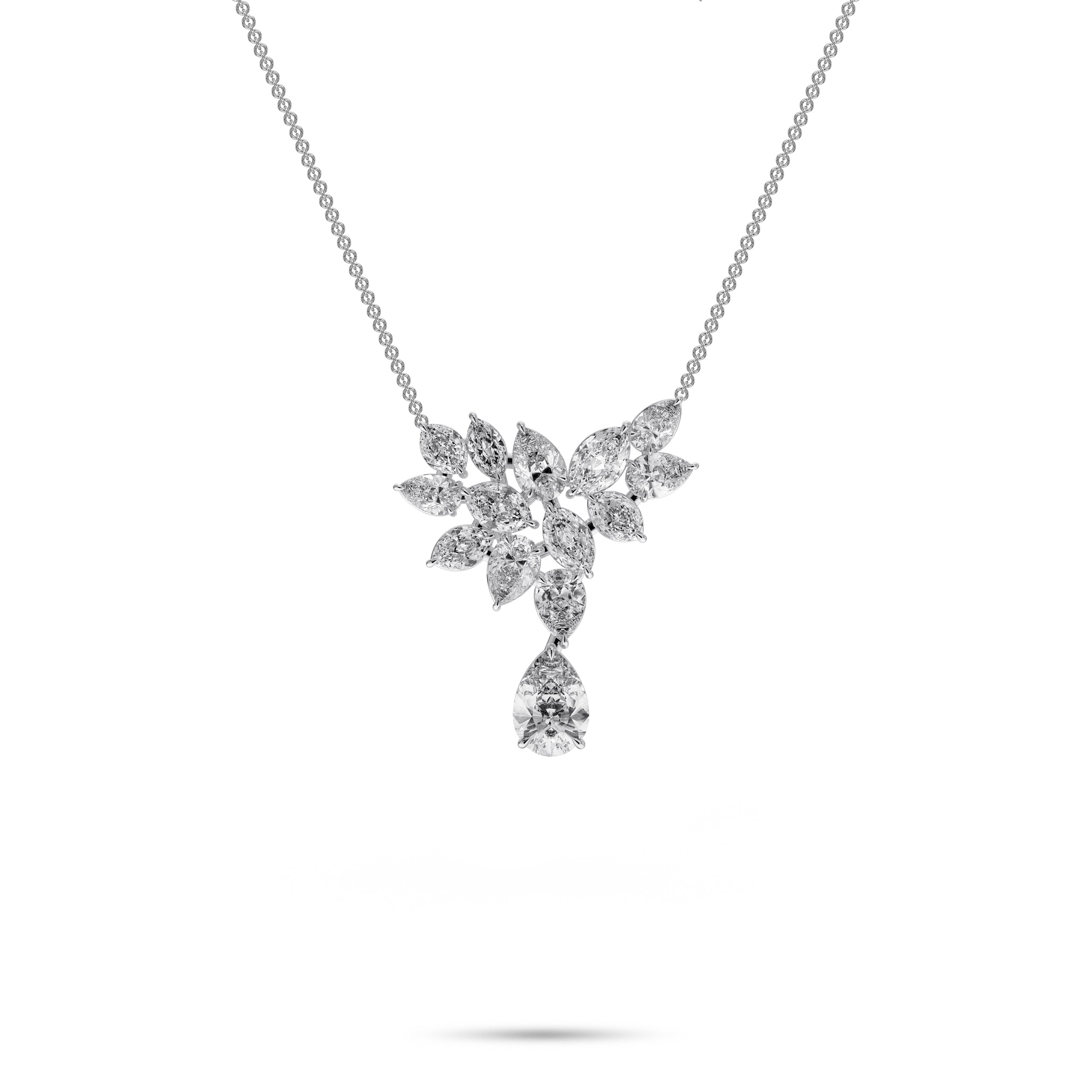 Pear Shape and Marquise Cut Diamond Pendant