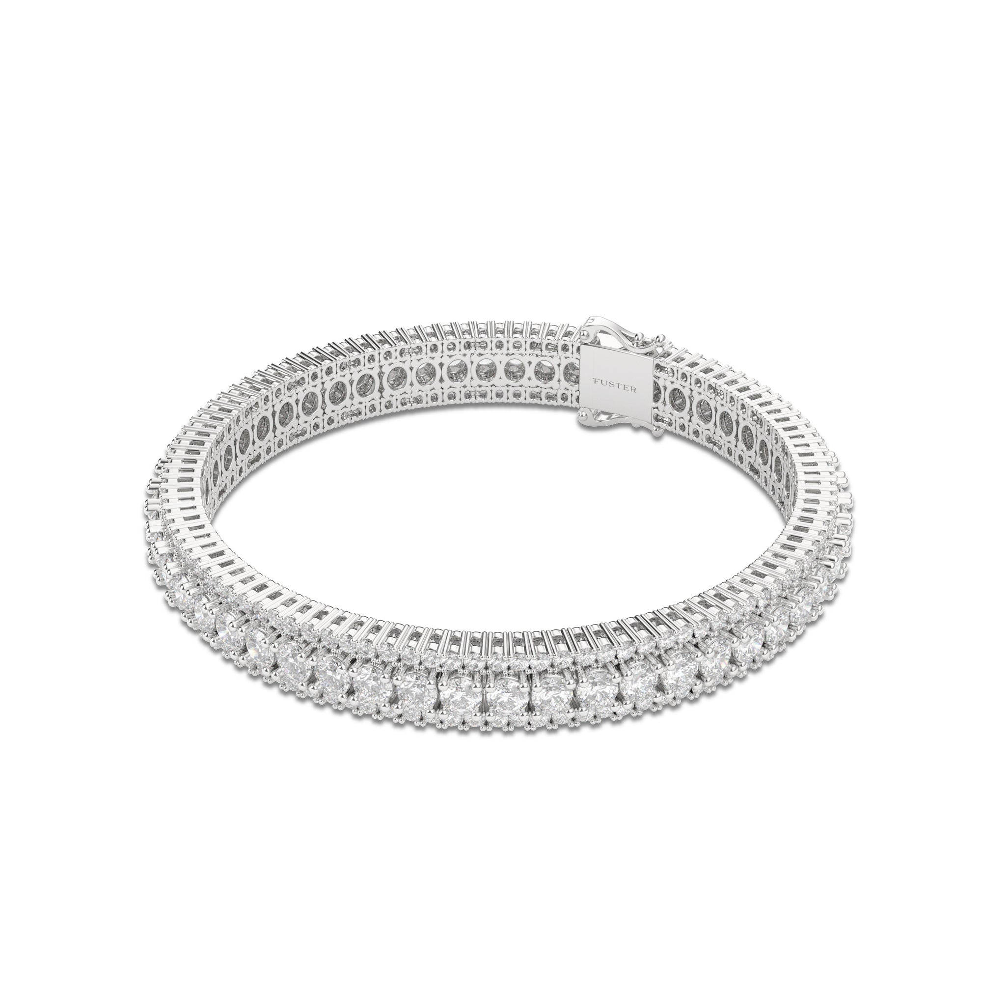 Bracelet triple diamant blanc taille ronde