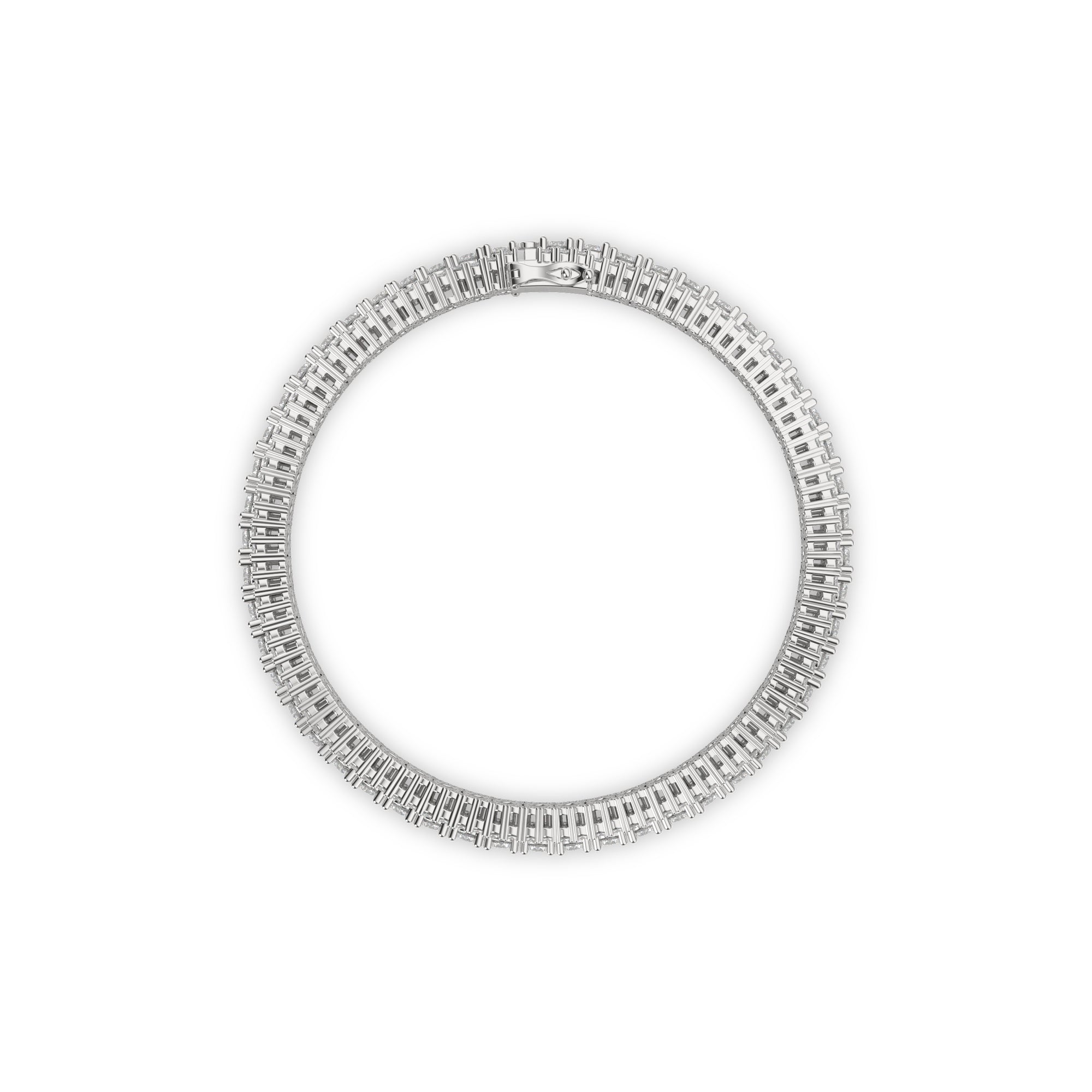 Bracelet triple diamant blanc taille ronde