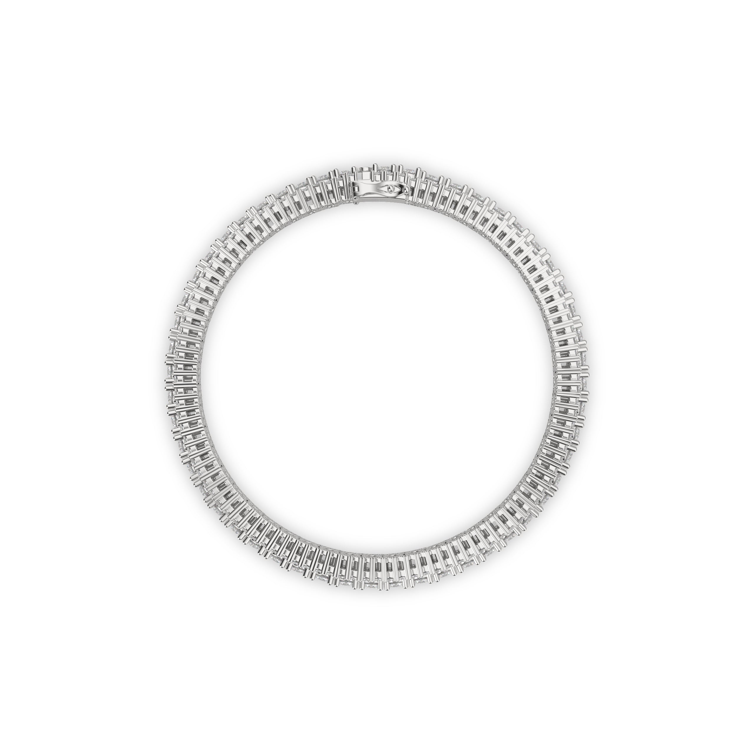 Bracelet triple diamant blanc taille ronde