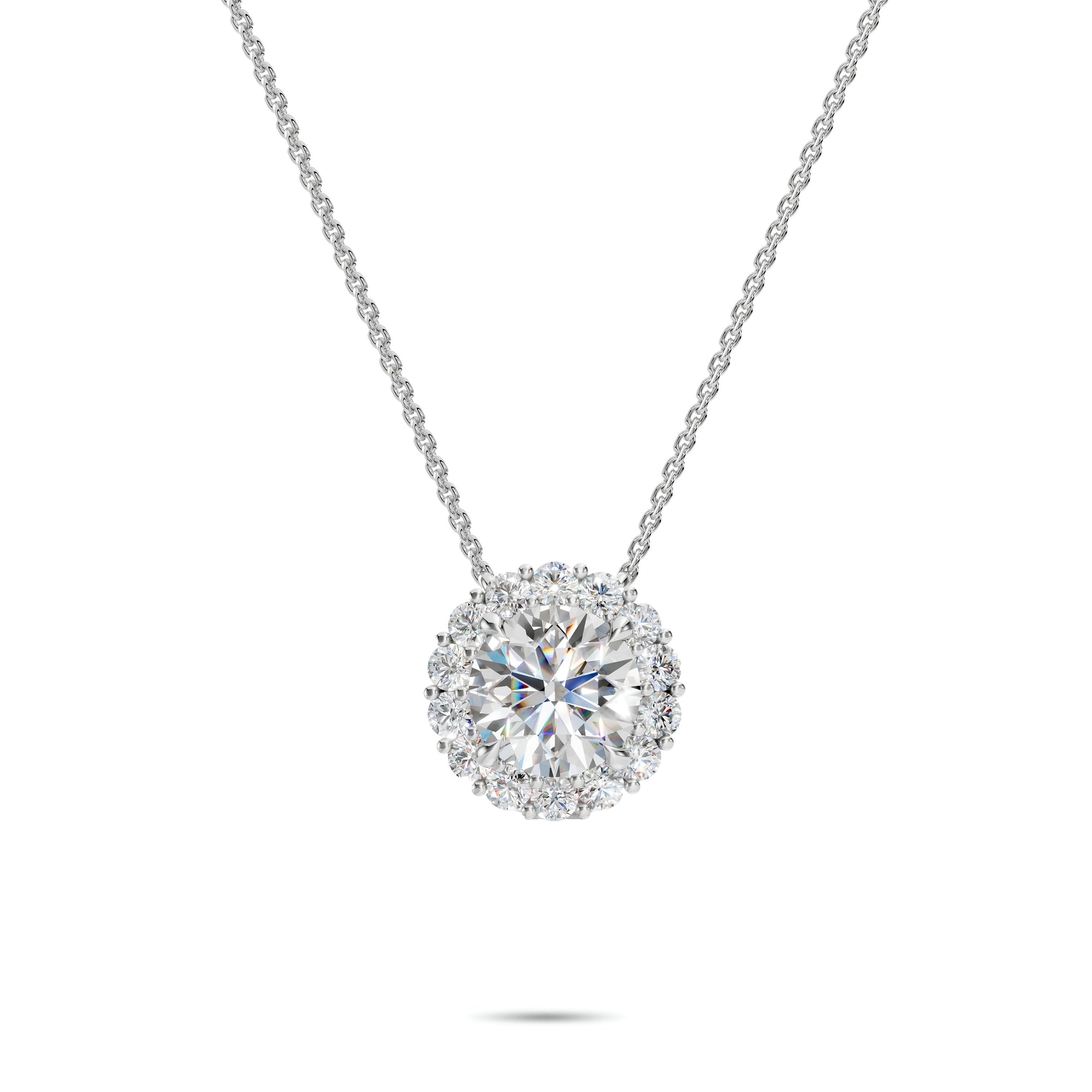 Pendentif micropavé en diamants ronds brillants