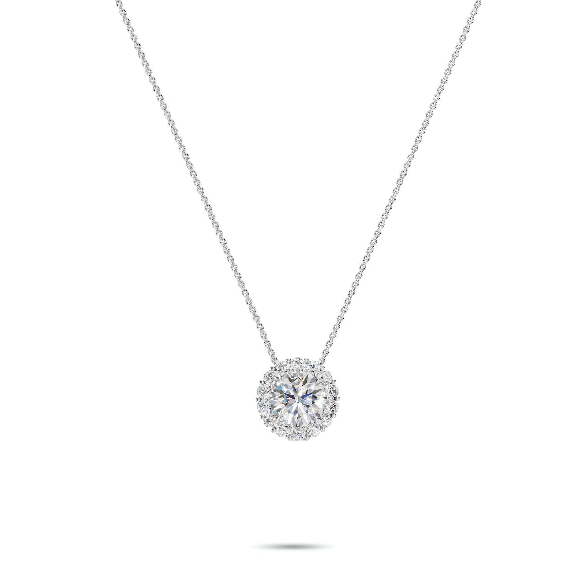 Pendentif micropavé en diamants ronds brillants
