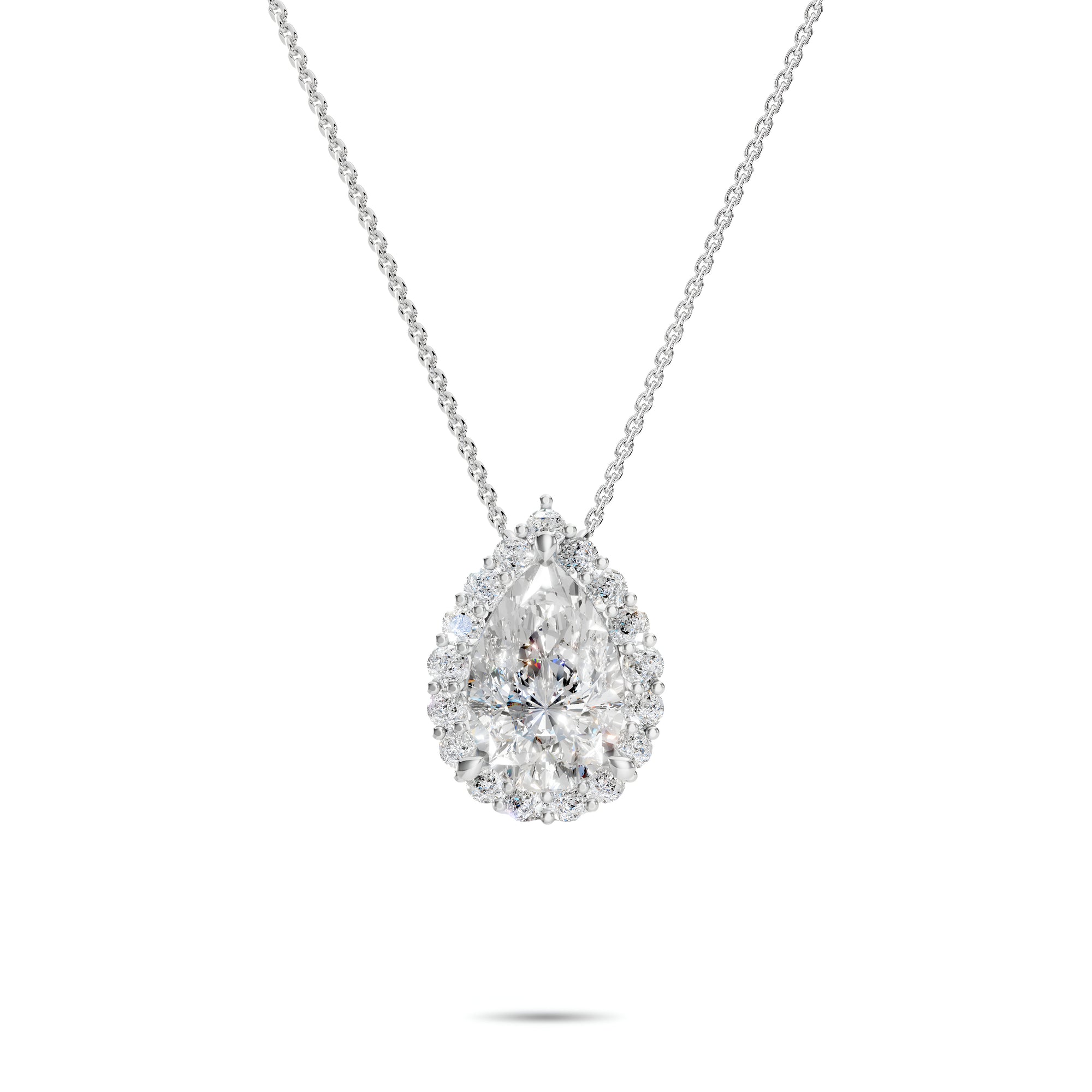 Pendentif Icon en forme de poire avec micropavé de diamants