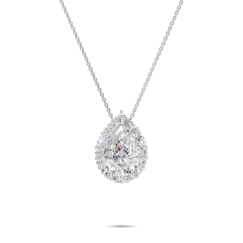 Icon birnenförmiger Diamant-Micropavé-Anhänger