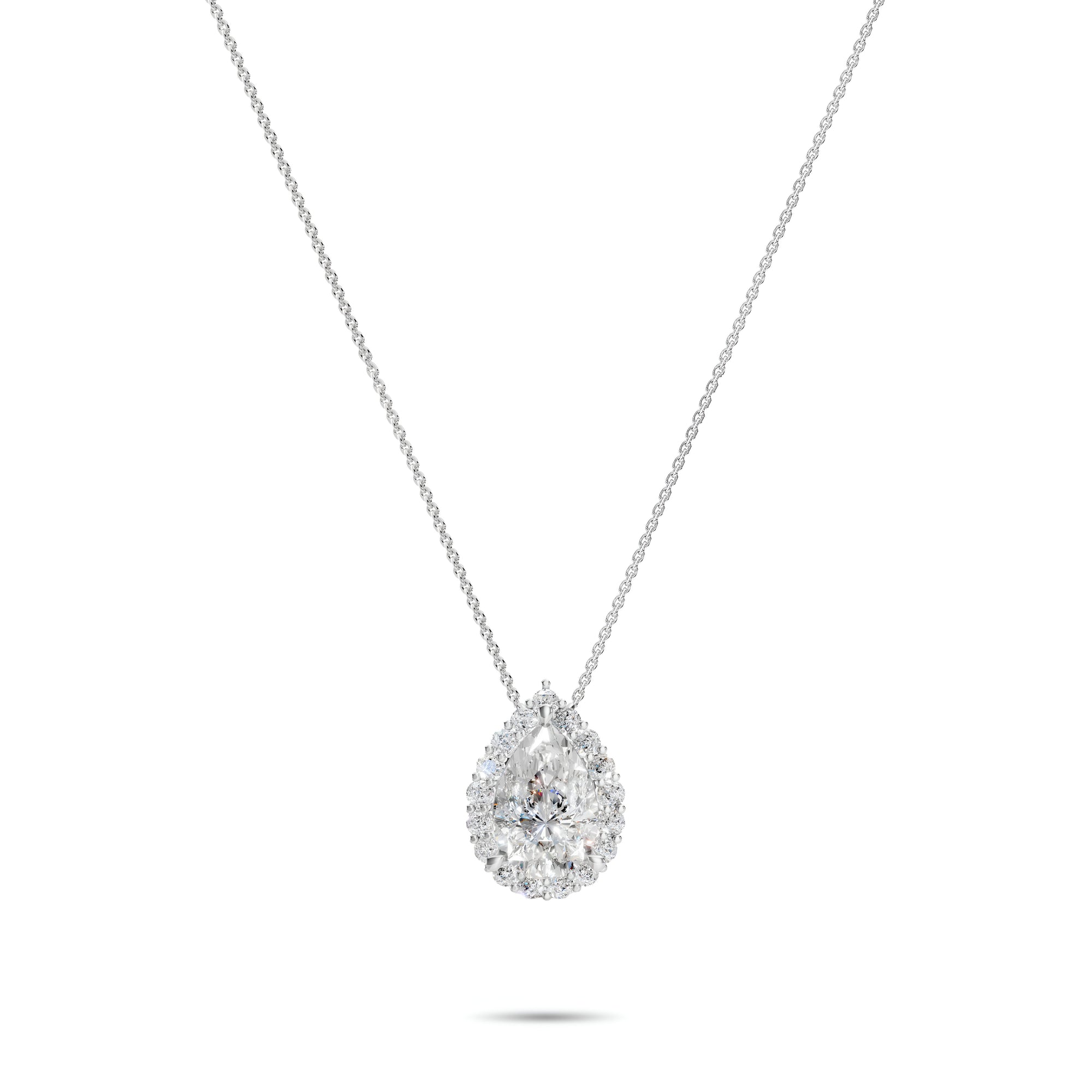 Pendentif Icon en forme de poire avec micropavé de diamants