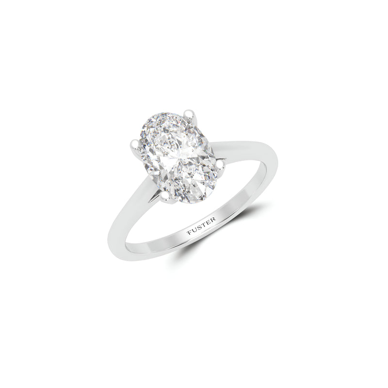 Bague de fiançailles Paragon en diamant ovale de 2,51 carats