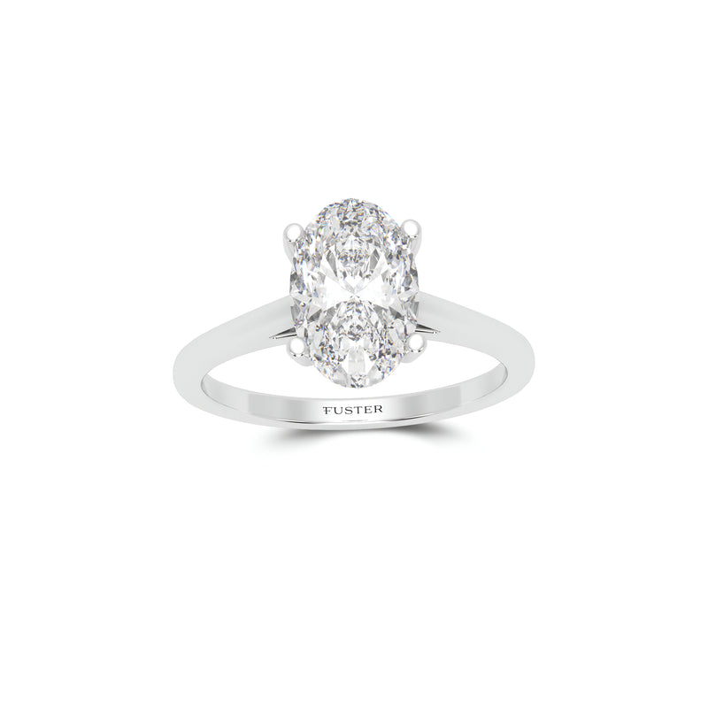 Bague de fiançailles Paragon en diamant ovale de 2,51 carats