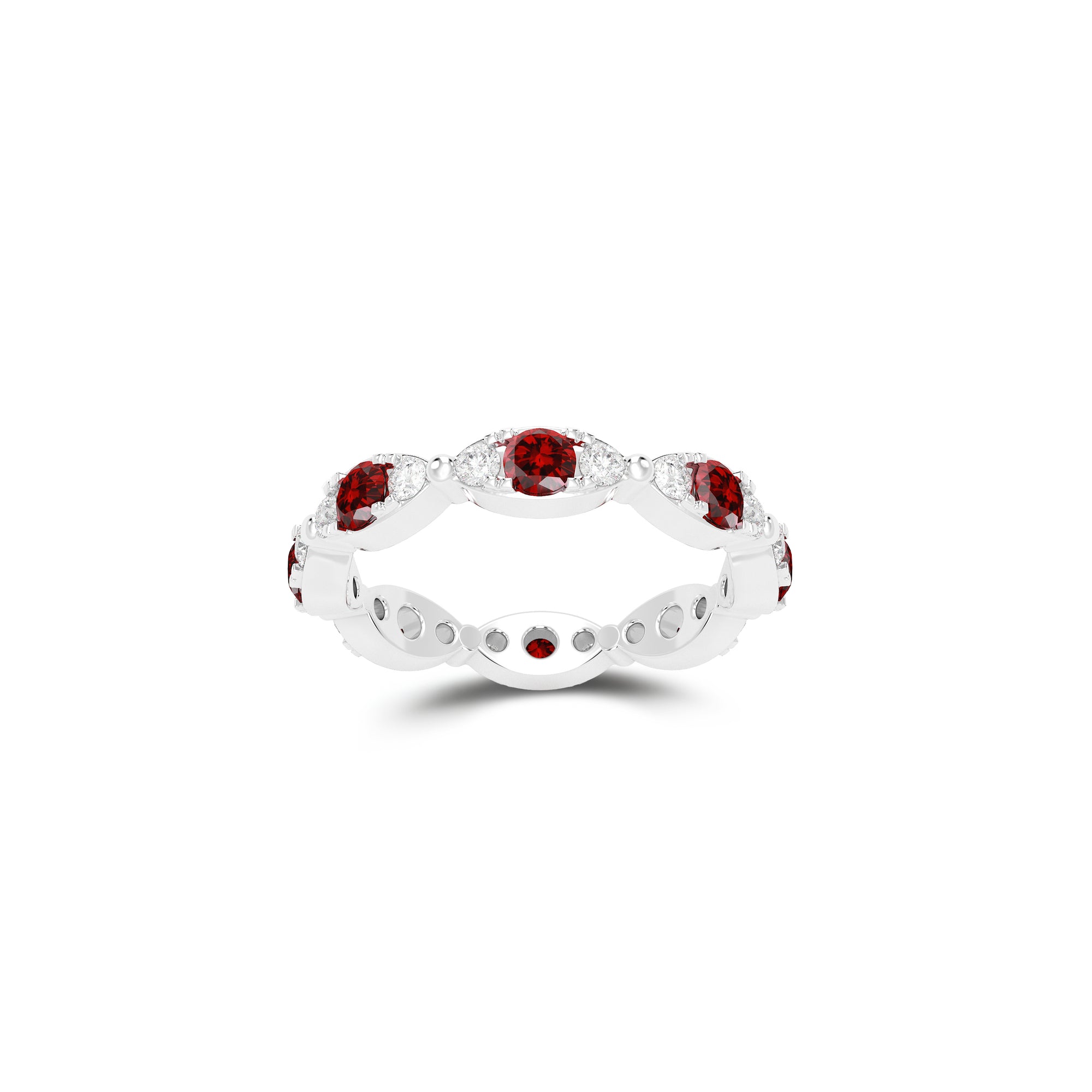 Fuster Navette Signature Rubin- und Diamantring