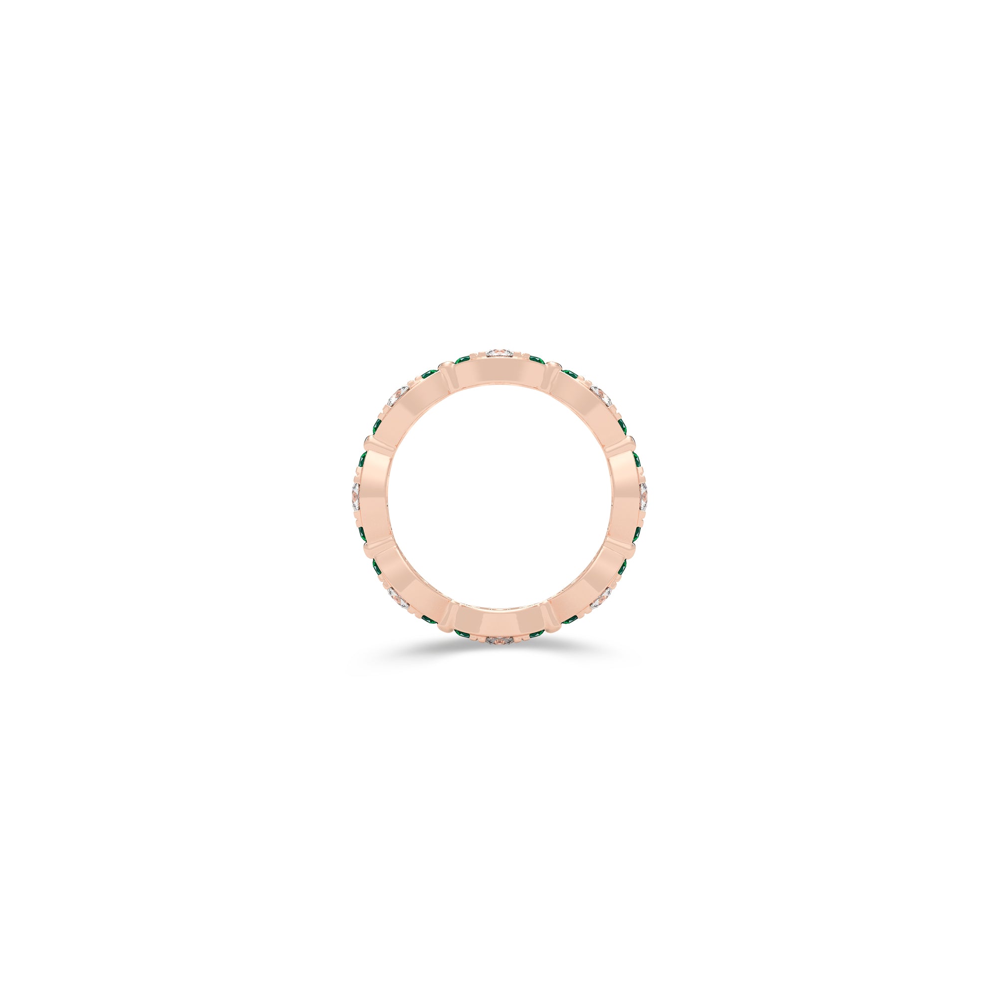 Bague Fuster Navette Signature Diamant et Émeraude