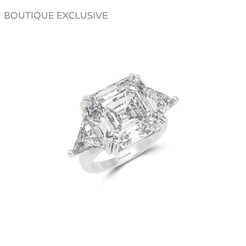 Bague Émeraude Carrée Diamant - Exclusivité Boutique